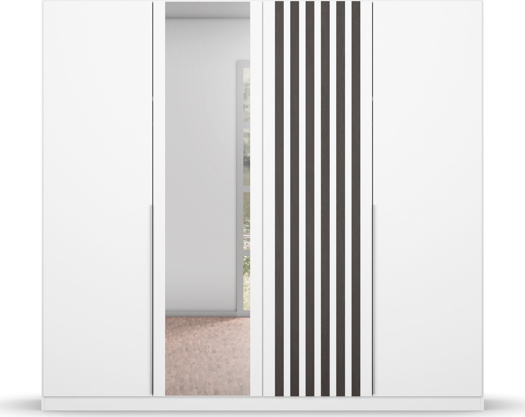 rauch Draaideurkast Kledingkast kast garderobe garderobekast LAMELLA elegante lamellenplaat in 3d akoestisch paneel uiterlijk made in germany
