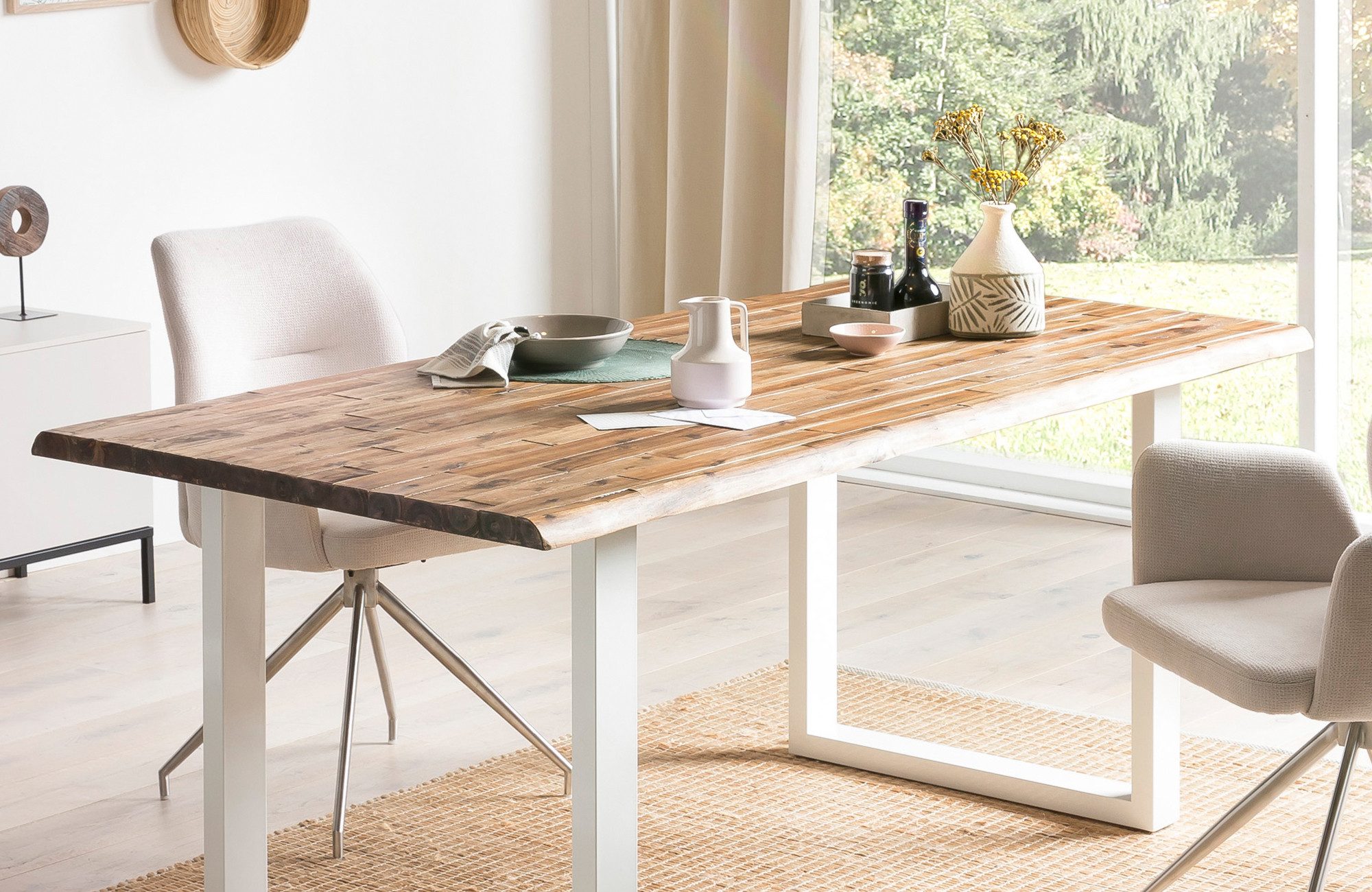SalesFever Eethoek Stoelen met 360 graden draaiplateau onder de zitting (set, 5-delig)