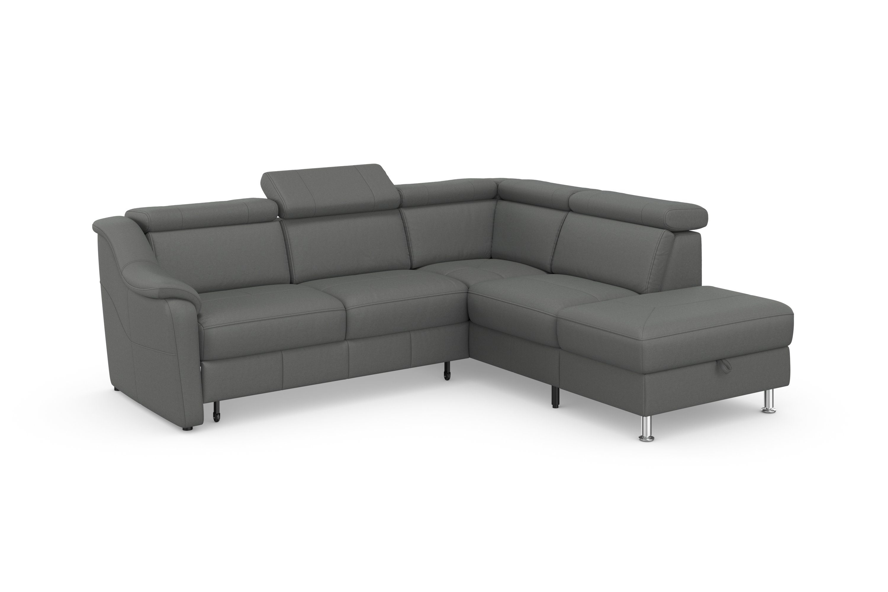 sit&more Hoekbank Freetown L-vorm met verstelbare hoofdsteun en comfortabele binnenvering