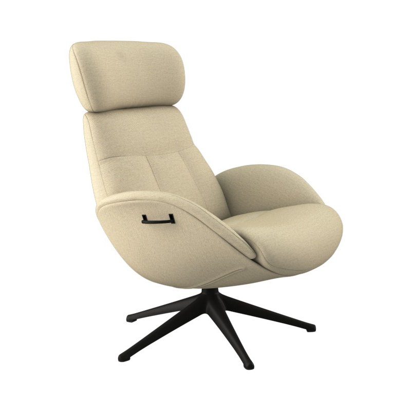 FLEXLUX Relaxfauteuil Elegant, relaxfauteuil, verstelbare rugleuning en hoofdsteun Eersteklas comfort, rug- en hoofdsteunverstelling, draaibaar, zwarte voet