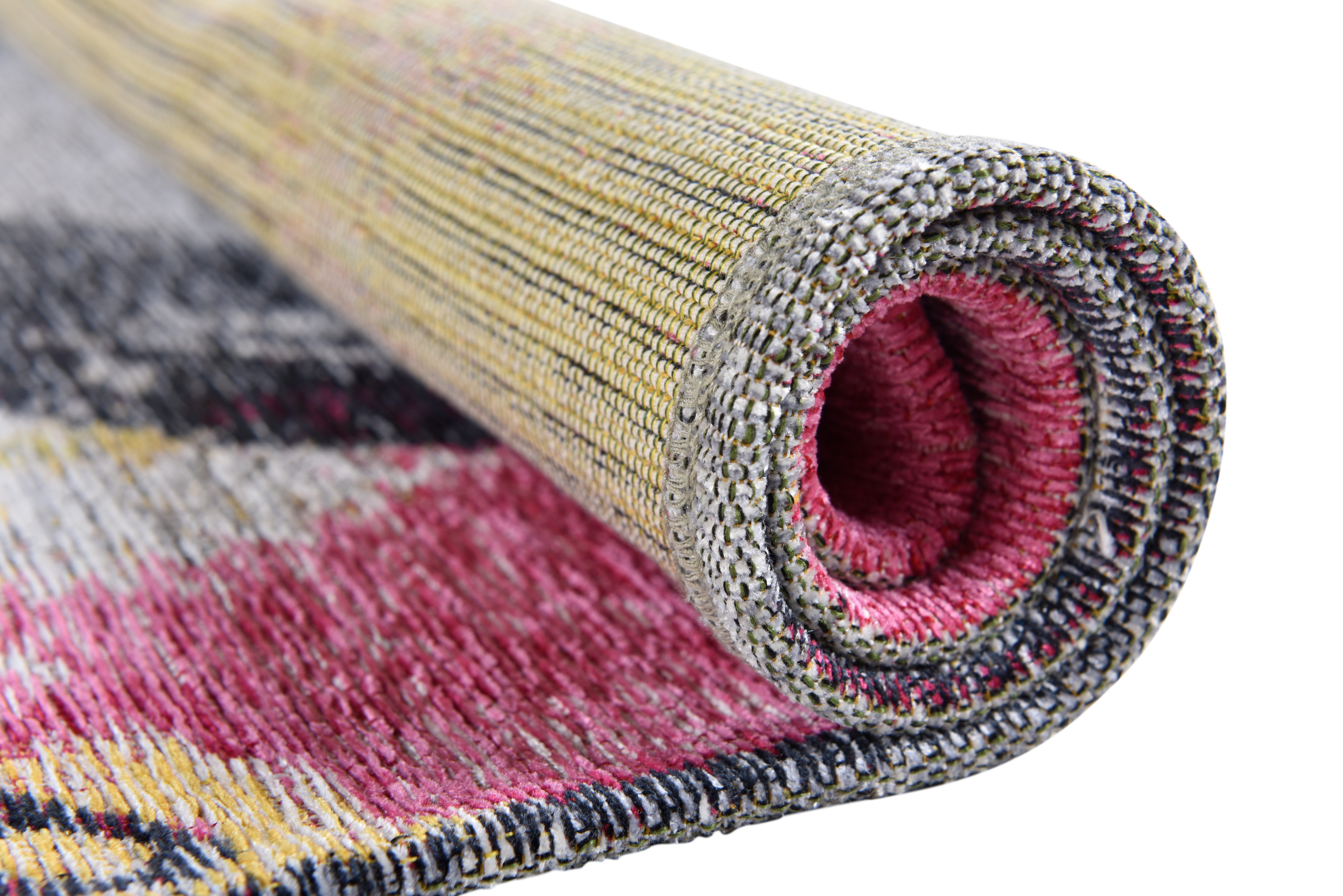 Gino Falcone Vloerkleed Cosima-107 plat geweven jacquard-vloerkleed, met chenillegaren, modern design