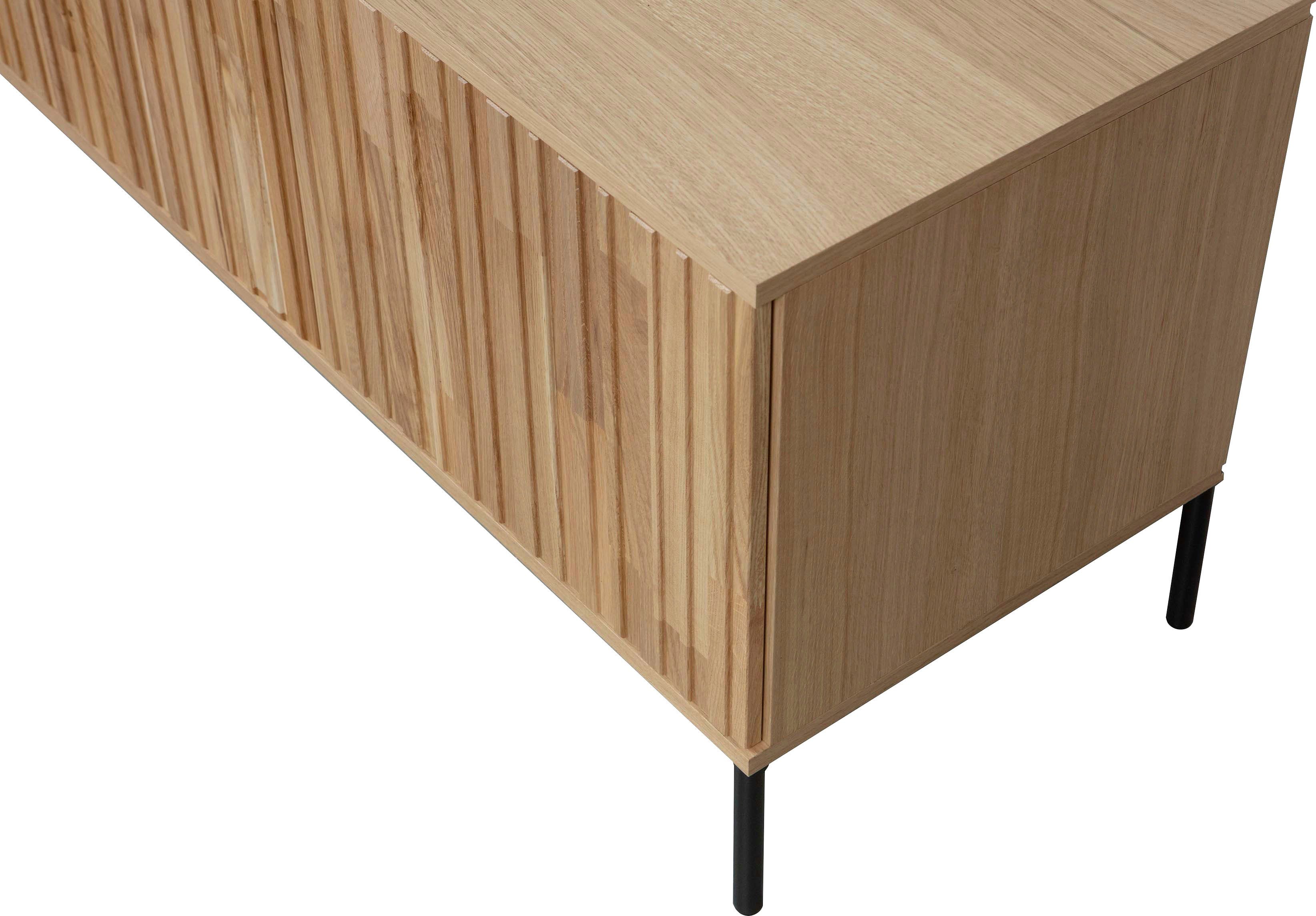 WOOOD Dressoir New Gravure, TV-commode, breedte 100 cm of 150 cm Commode hoogte 56 cm, met grafische reliëfdeuren, veel opbergruimte