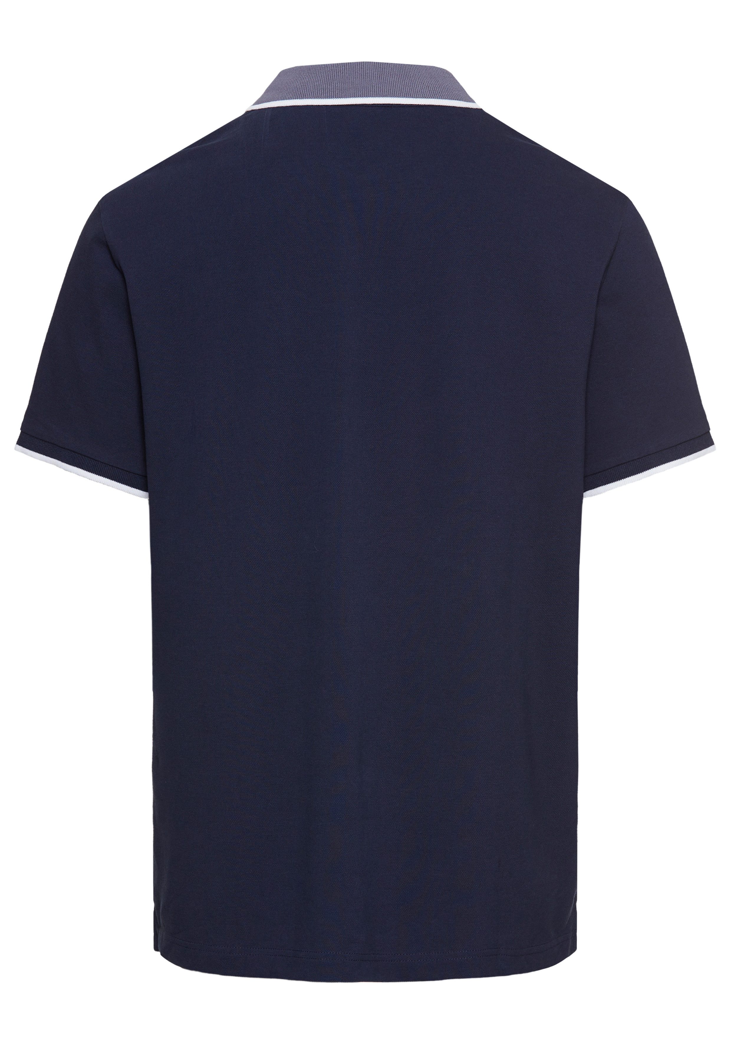 Man's World Poloshirt met borstprint, gemêleerd materiaal