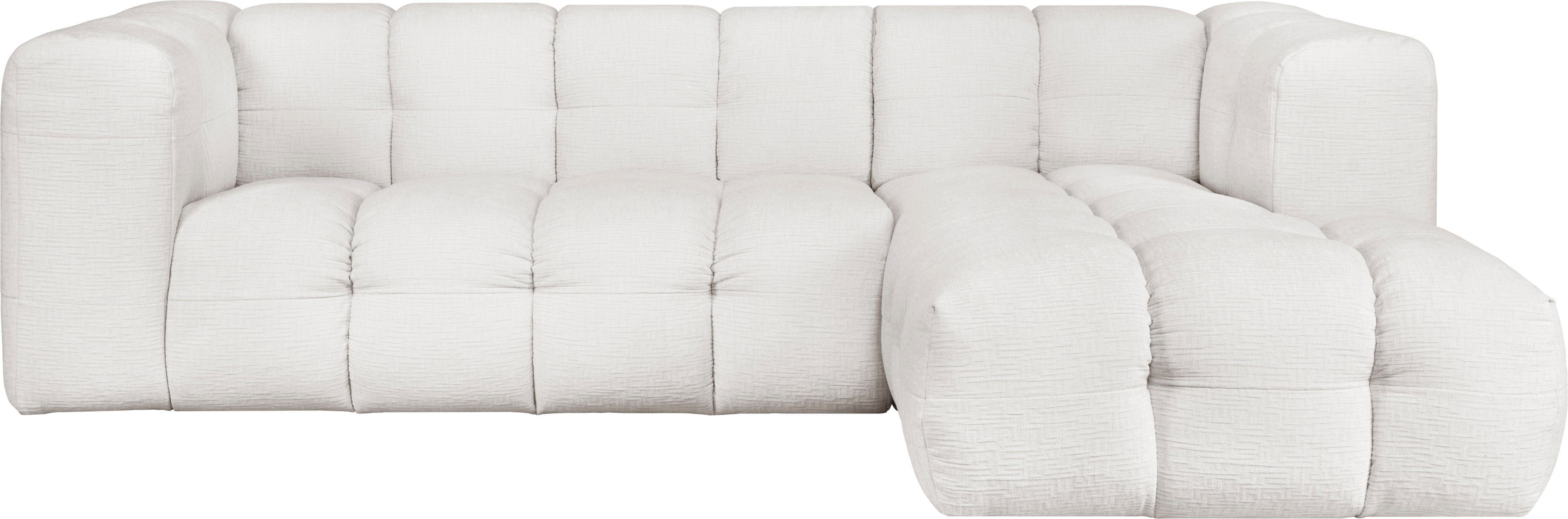 LeGer Home by Lena Gercke Hoekbank TALISHA L-Form Designersofa, moderne Steppung, B/T/H: 276/178/75 cm modern gestikt patroon, hoog zitcomfort