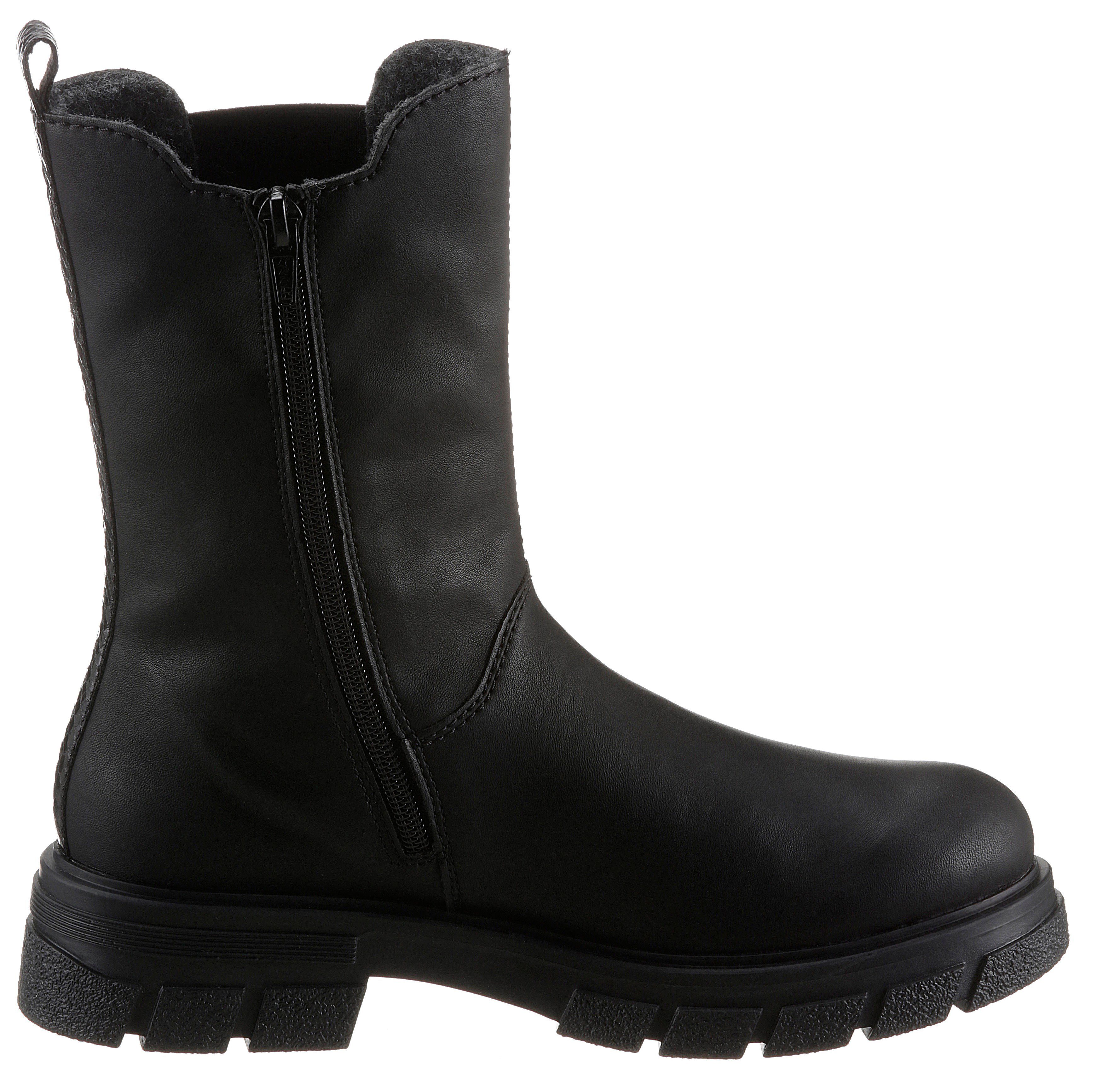 Rieker Chelsea-boots , enkellaarsjes, blokhak, laarzen met brede stretch inzet