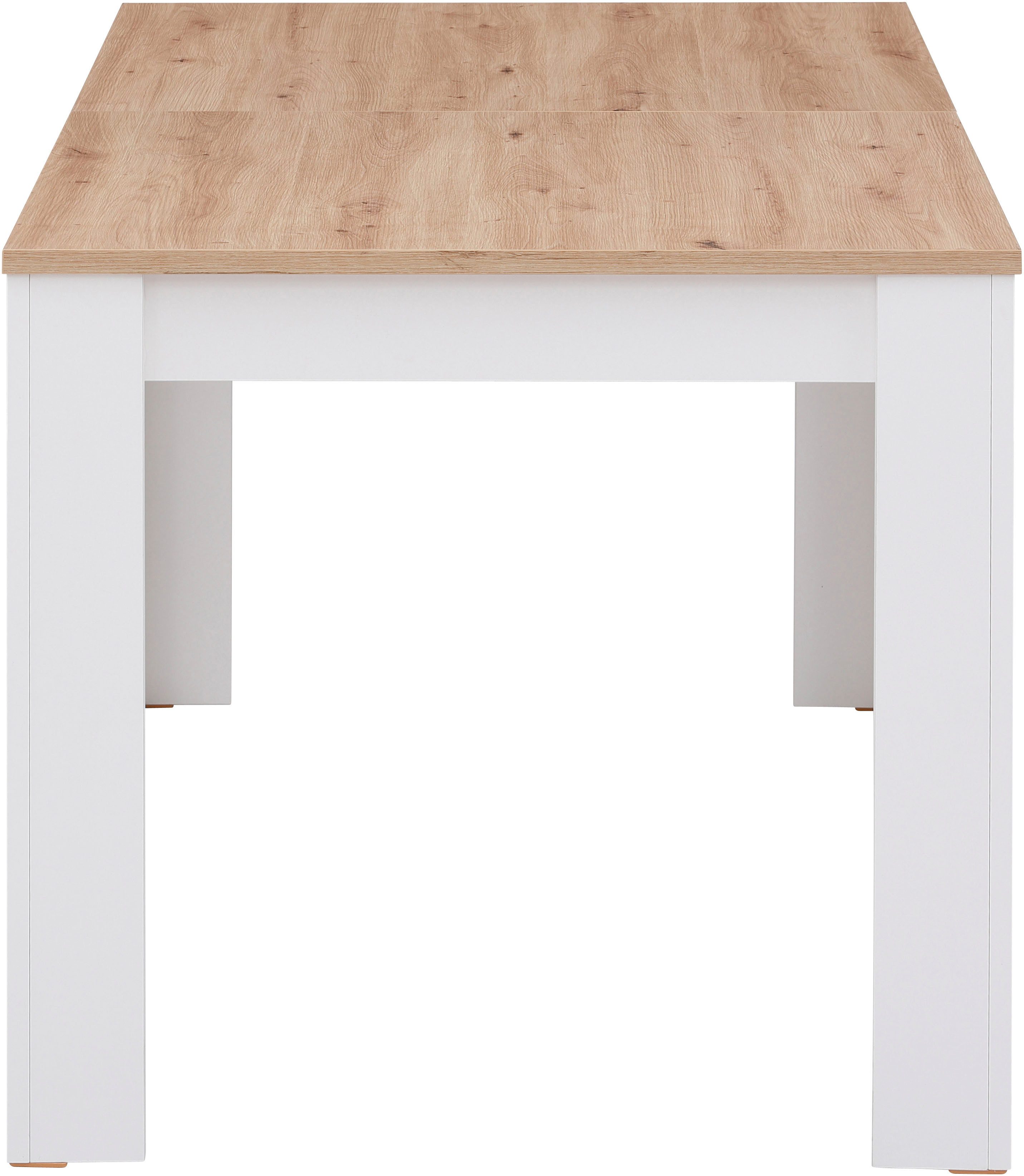Home affaire Eettafel Bergamo naar keuze uittrekbaar onderhoudsvriendelijke eettafel, verkrijgbaar in 3 maten, 140 cm uitschuifbaar