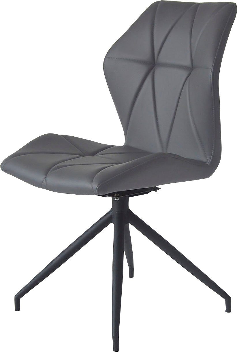 byLIVING Eetkamerstoel Imke set van 2, gezellige eetkamerstoel met stiksels, 360° draaibaar (set, 2 stuks)