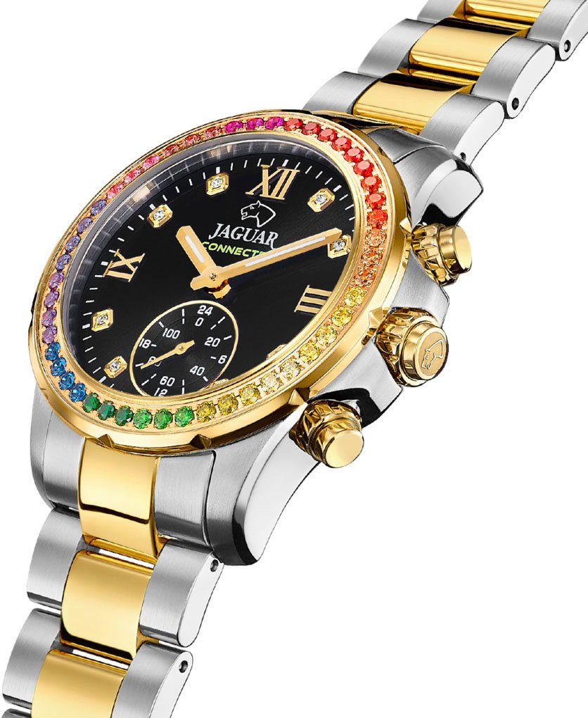 Jaguar Chronograaf Connected Polshorloge, dameshorloge, saffierglas, stopwatchfunctie, Swiss Made