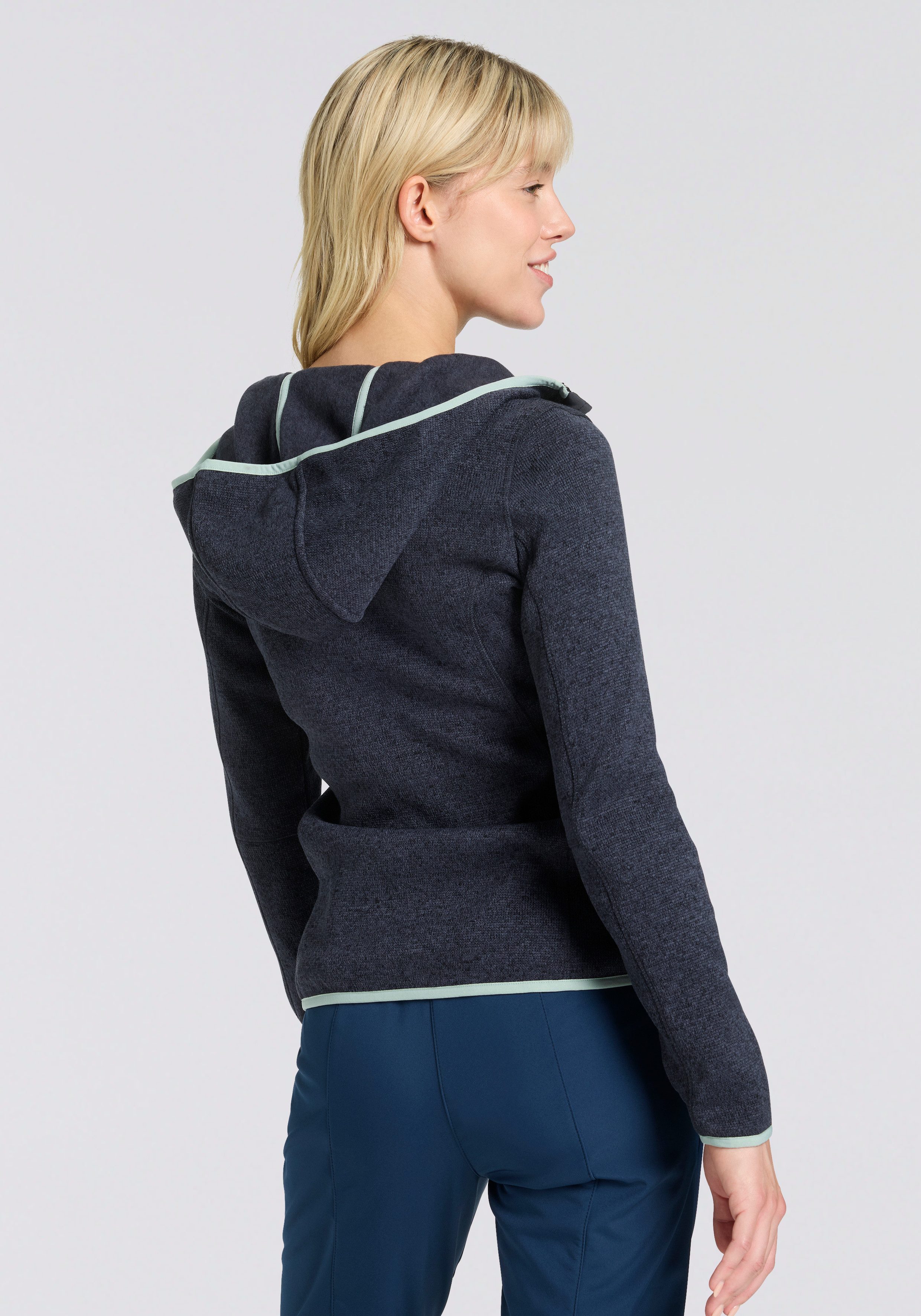 CMP Gebreid fleecejack KNITTED MELANGE HOODY WOMAN HOODY (1 stuk)