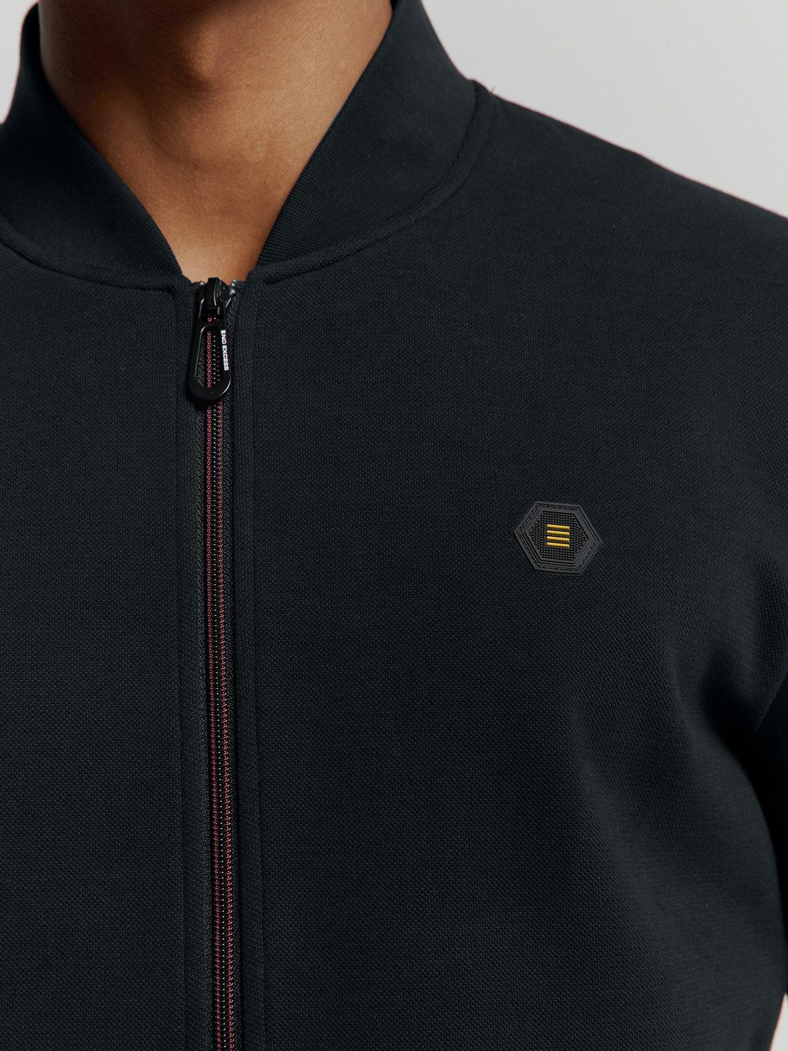 NO EXCESS Sweatvest met geborduurd logo