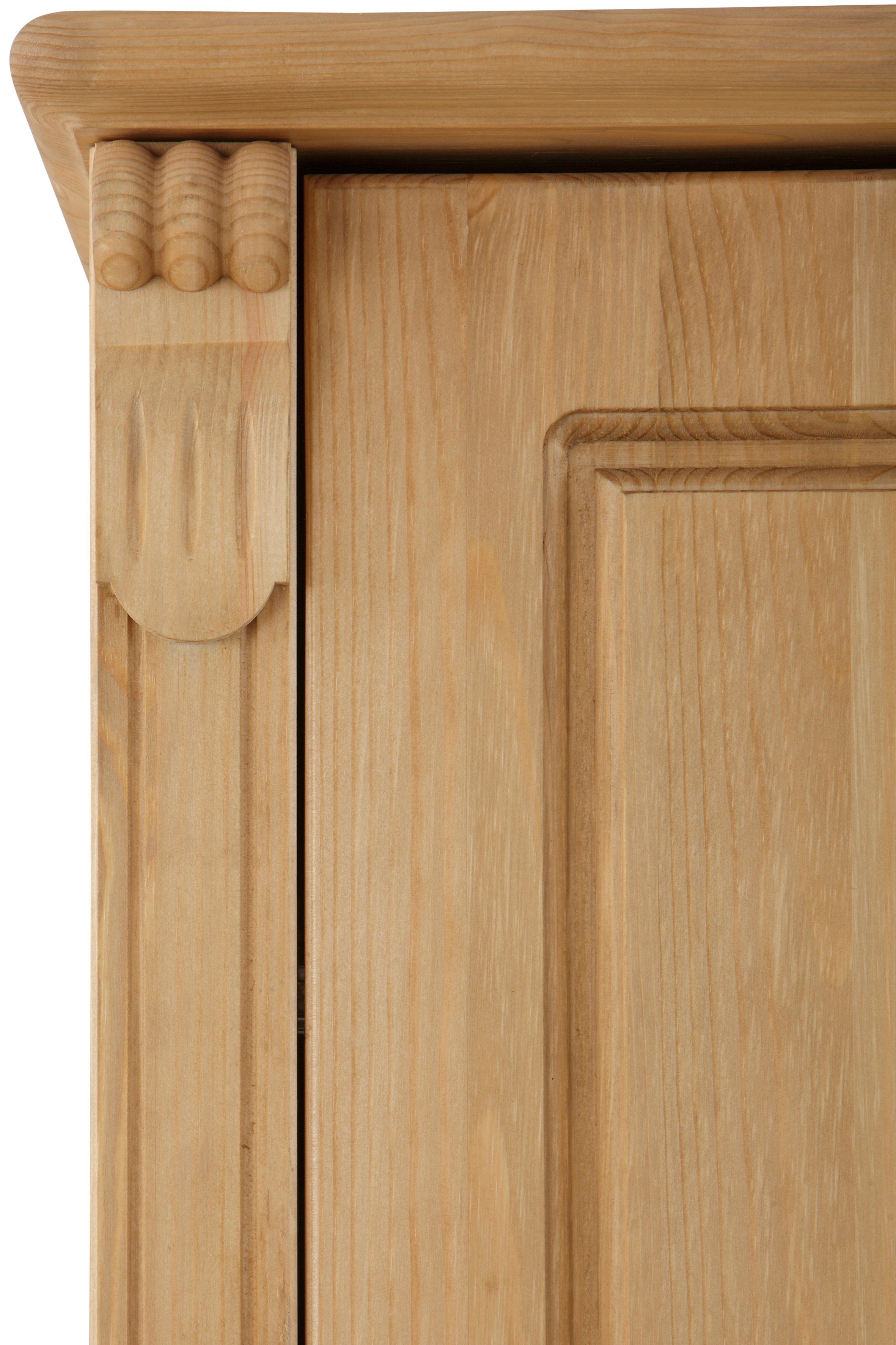 Home affaire Kledingkast TESSIN Breedte 245 cm, massief grenen, met spiegel