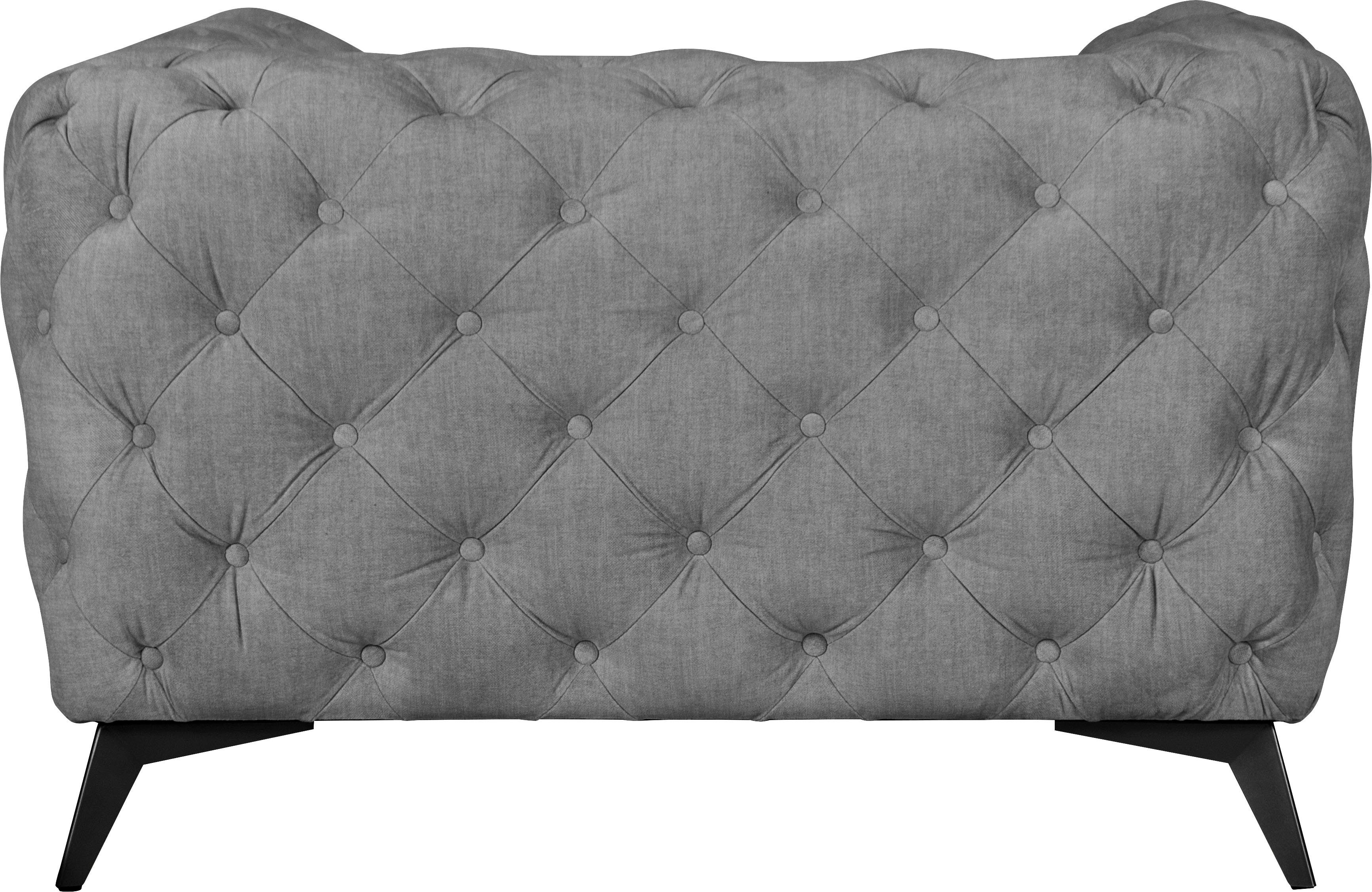 Leonique Chesterfield-fauteuil Glynis Fauteuil luxueuze capitonnage, moderne chesterfield look, kleur van de poten ter keuze