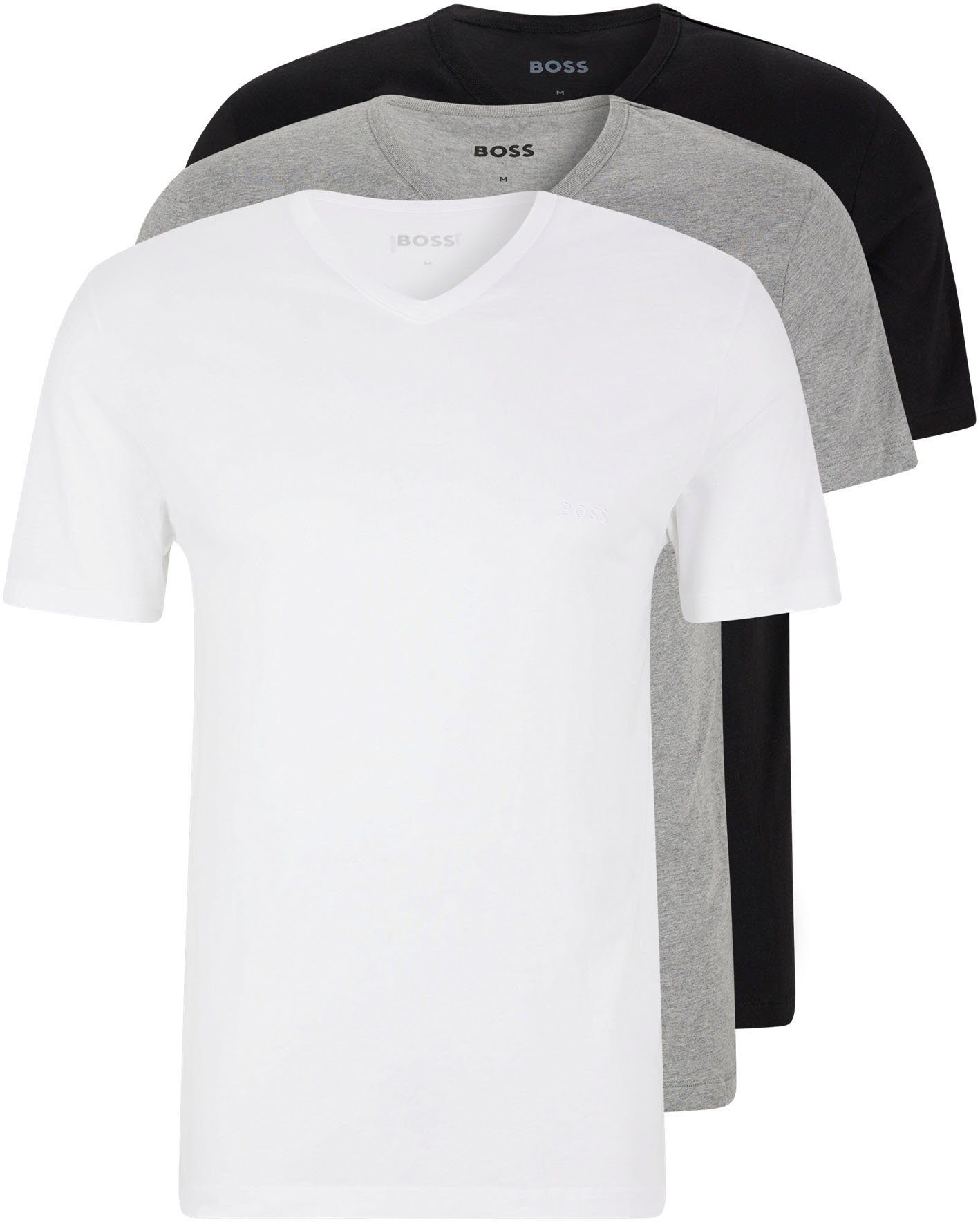 BOSS Shirt met V-hals T-shirt VN 3P Co (set)