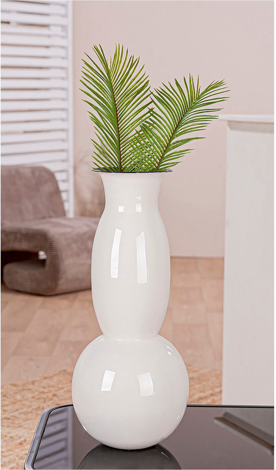 GILDE Tafelvaas Vase Neo weiß H.42,5 cm (1 stuk)