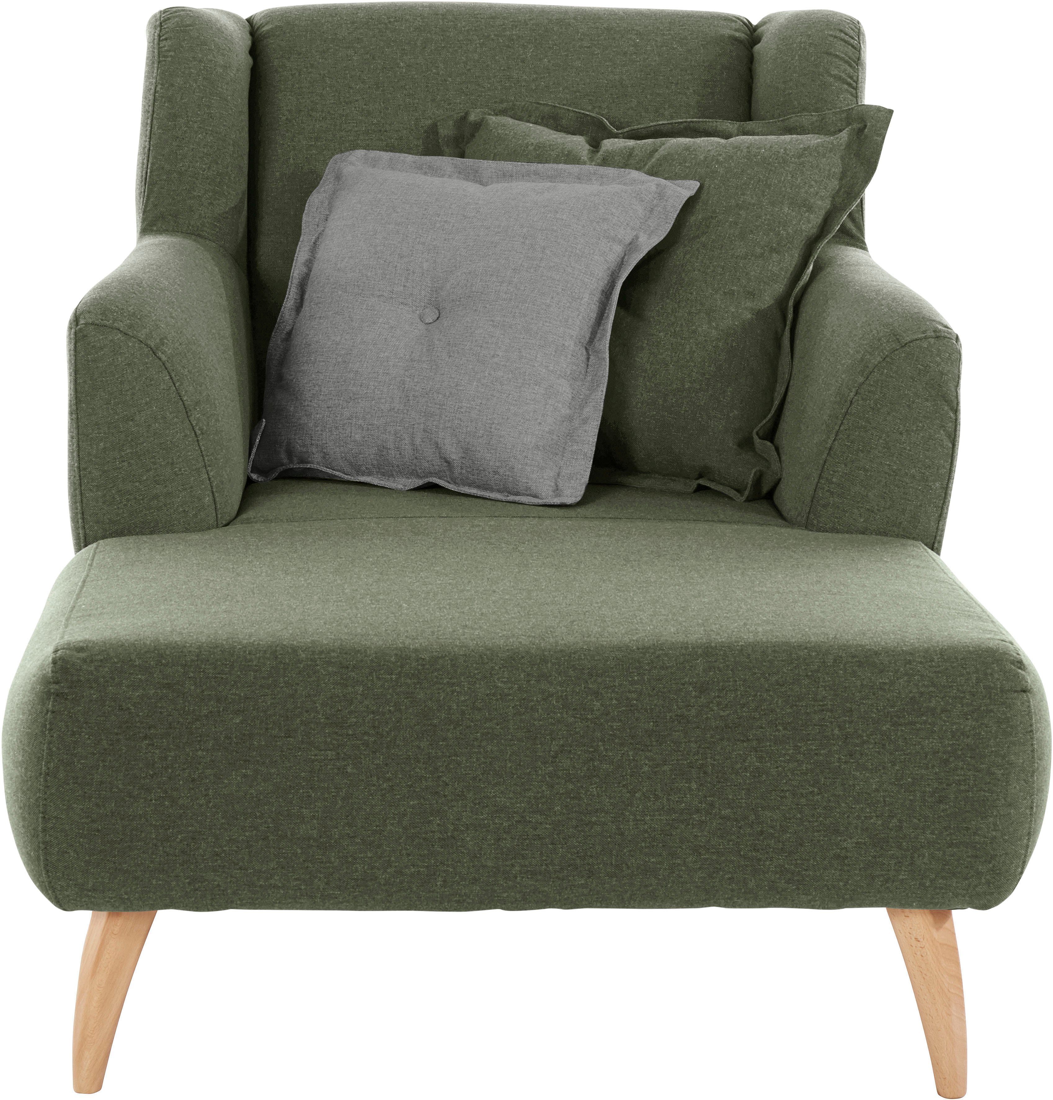 Home affaire Loveseat Baggio met houten voetjes