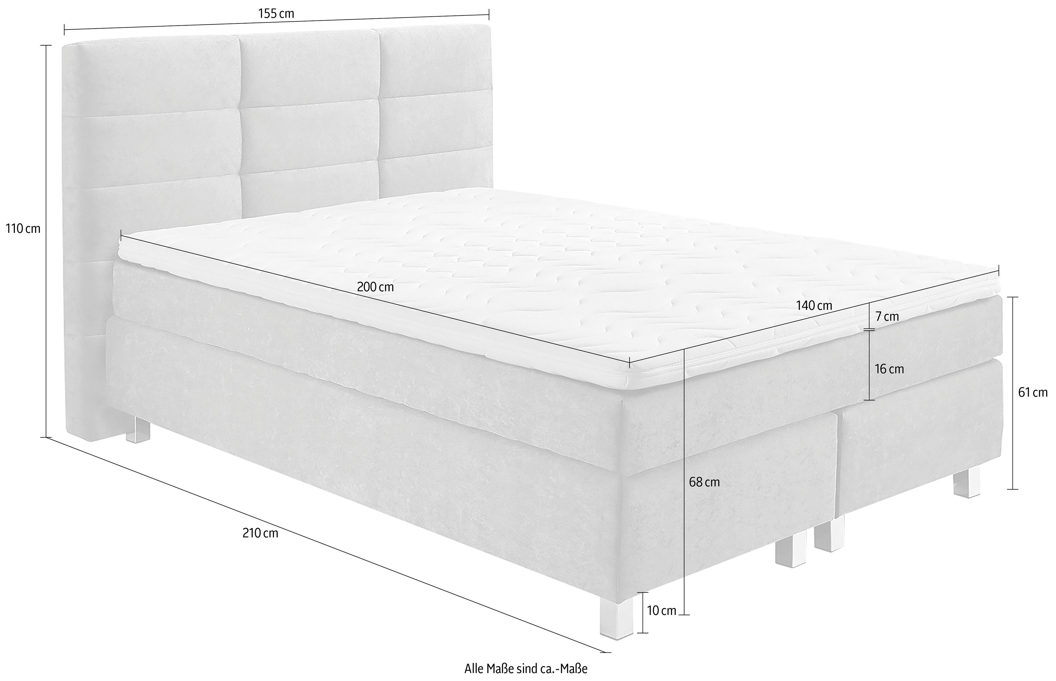 Westfalia Polsterbetten Boxspring naar keuze met topmatras van koudschuim
