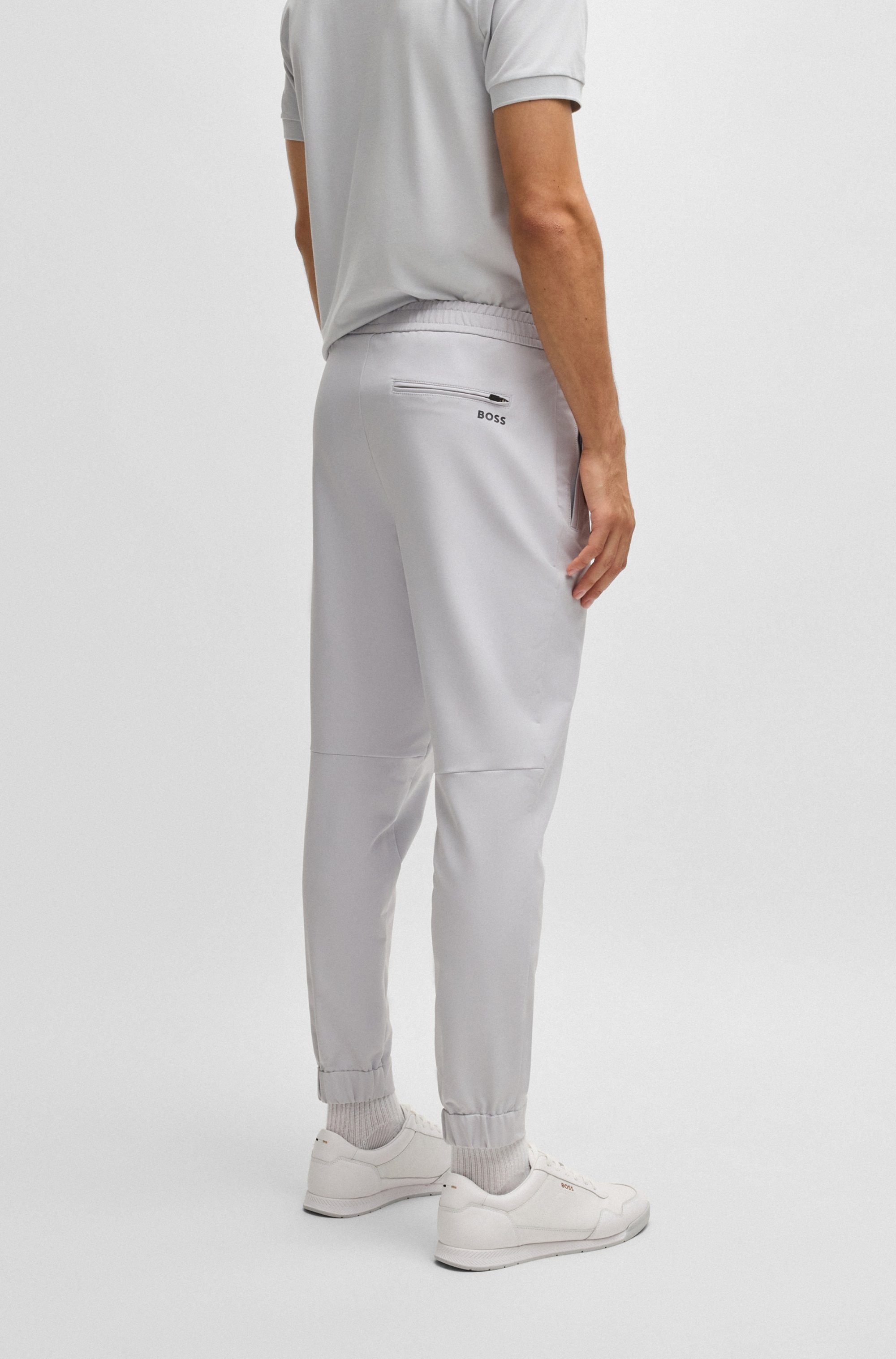BOSS GREEN Stretchbroek T_Flex met elastische band en rijgkoord