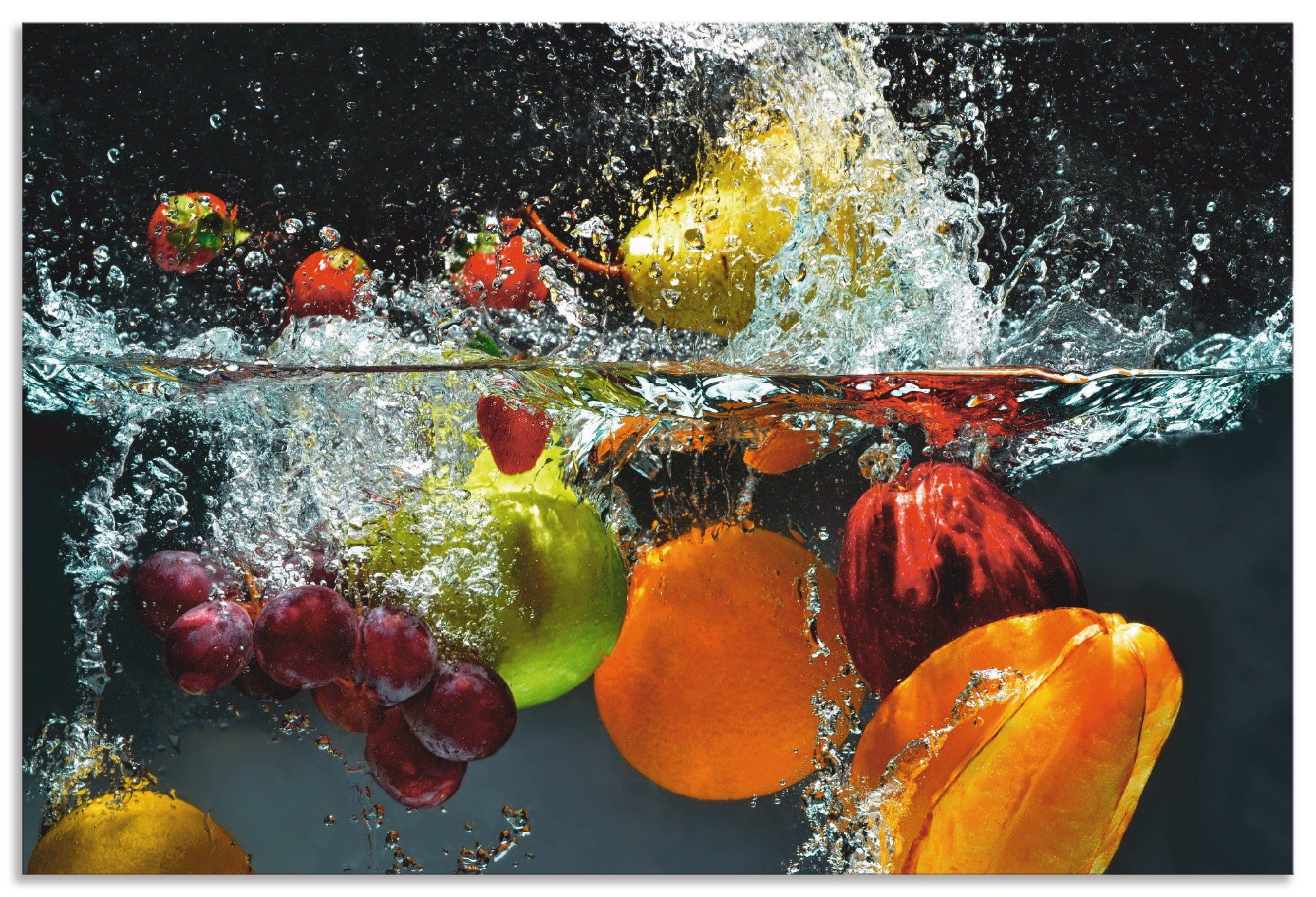 Artland Keukenwand Fruit in opspattend water zelfklevend in vele maten - spatscherm keuken achter kookplaat en spoelbak als wandbescherming tegen vet, water en vuil - achterwand, w