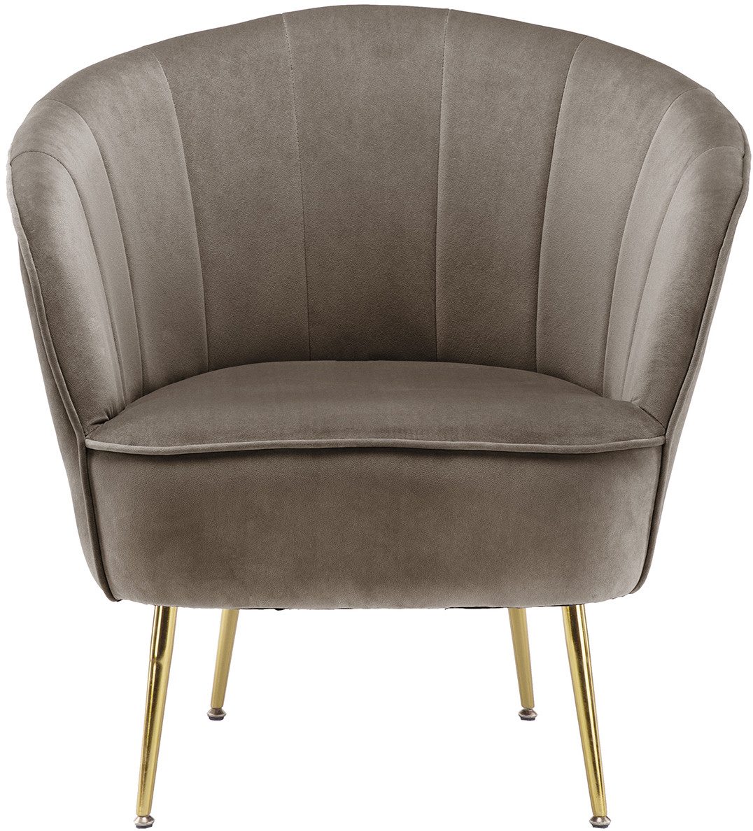 Kayoom Fauteuil Loulan 125, comfortabele cocktailstoel, luxe fluwelen bekleding Cocktailstoel, rugleuning met decoratieve naad, metalen poten in goudkleur (1 stuk)