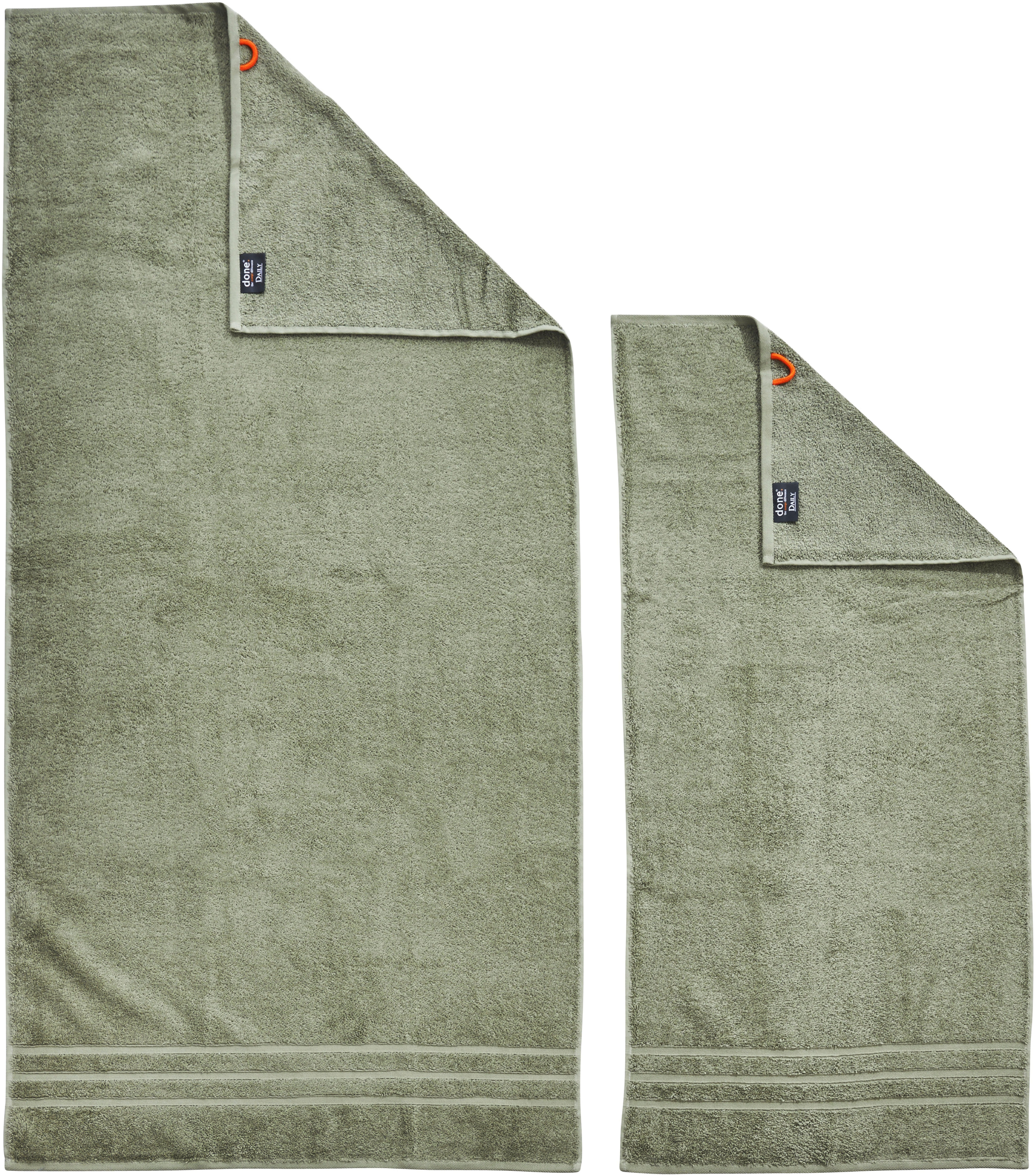done.® Handdoekenset Daily uni 2x handdoeken (50x100 cm) & 2 douchehanddoeken (70x140 cm) (set, 4 stuks)