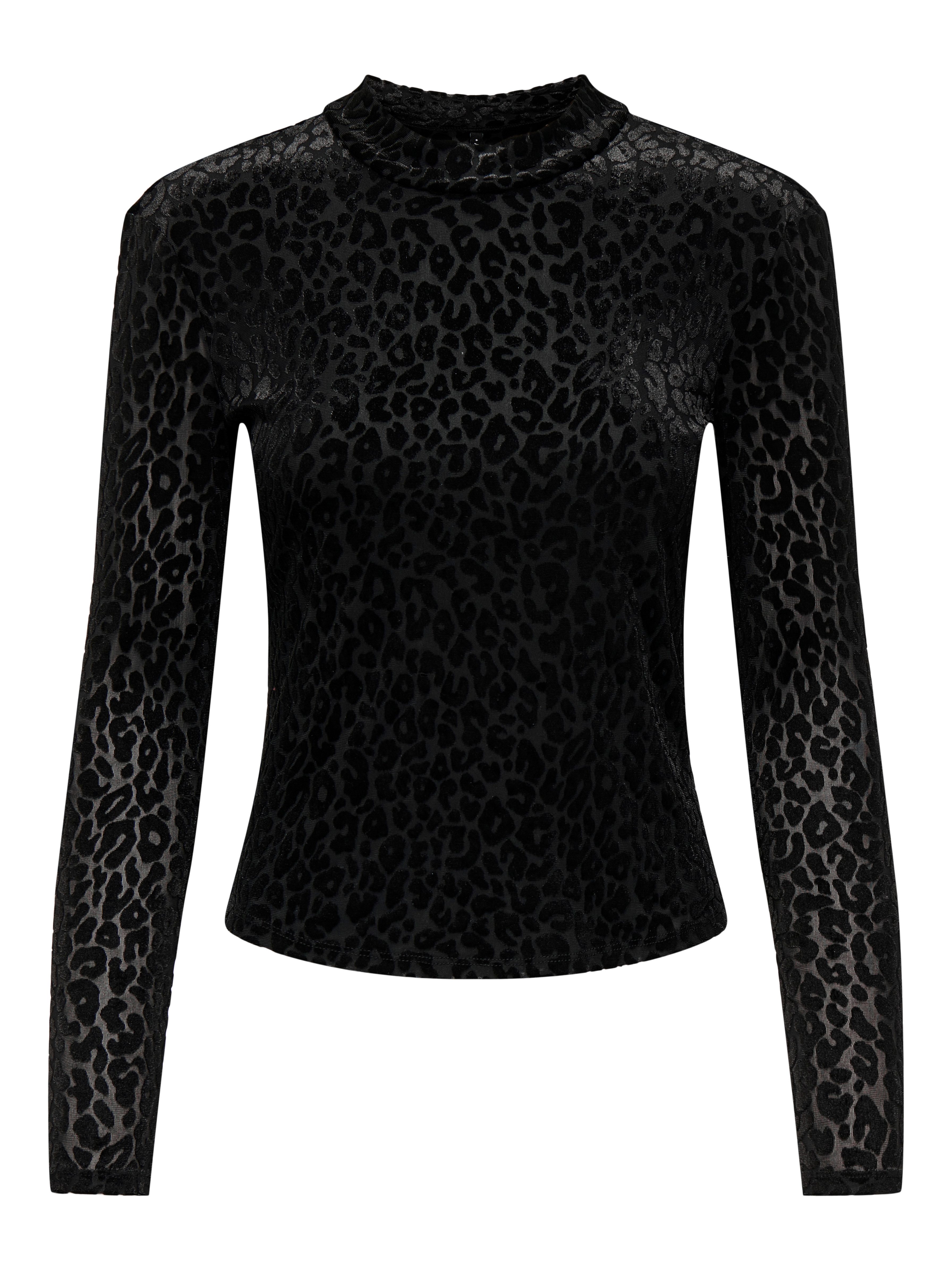 Only Shirt met lange mouwen ONLELIANA L/S HIGHNECK TOP BOX JRS