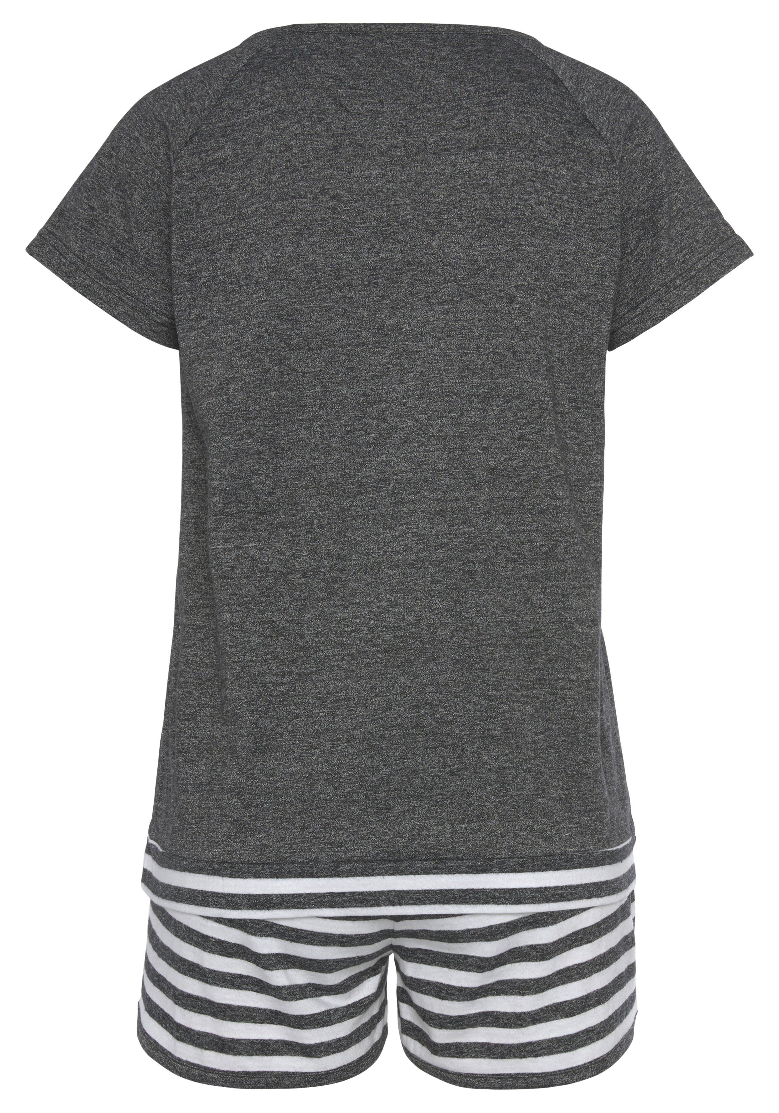 Vivance Dreams Shortama met strepen-details (2-delig)