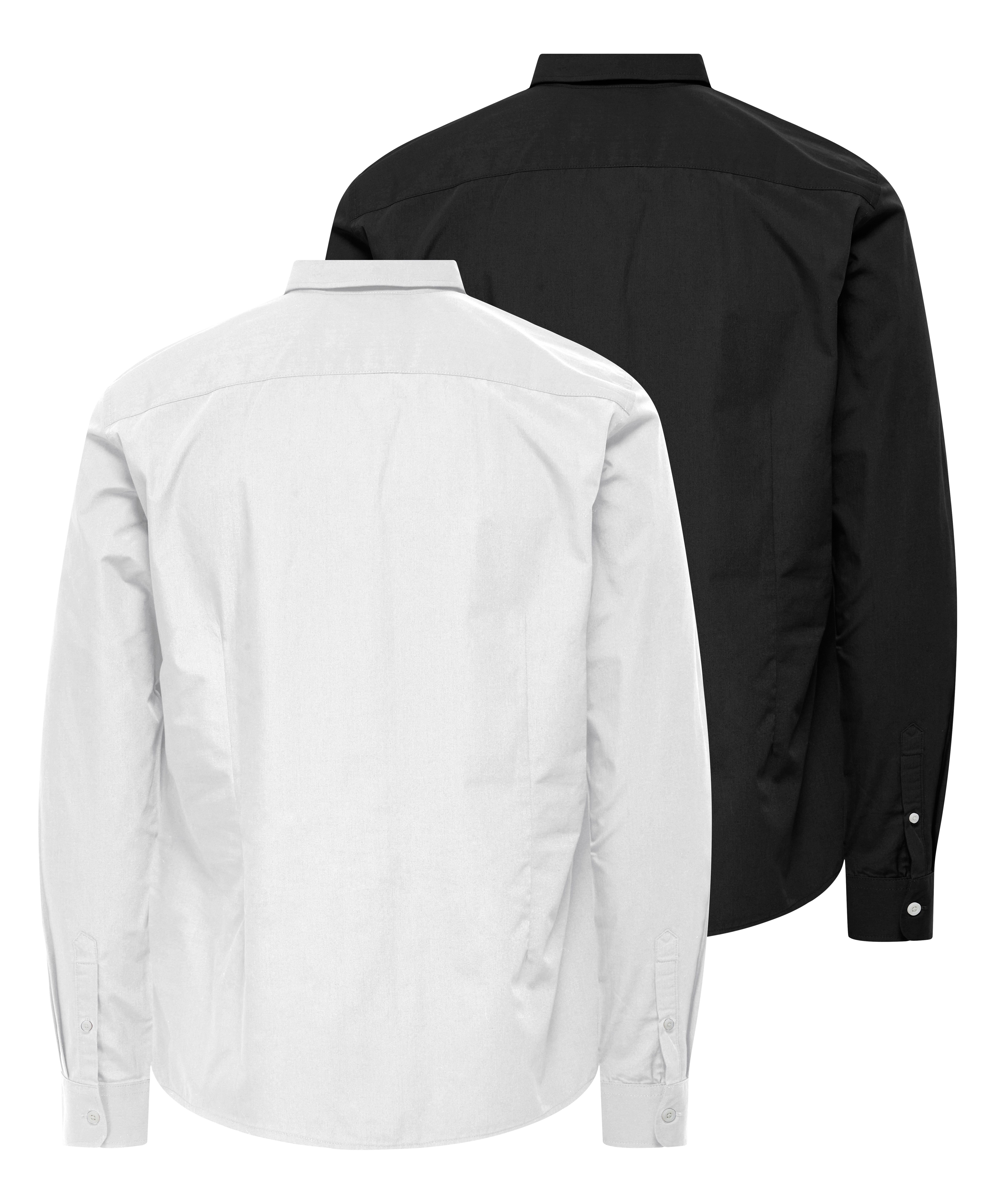 ONLY & SONS Overhemd met lange mouwen ONSFLORIAN LIFE LS POPLIN SHIRT 2- PACK (set, 2-delig)