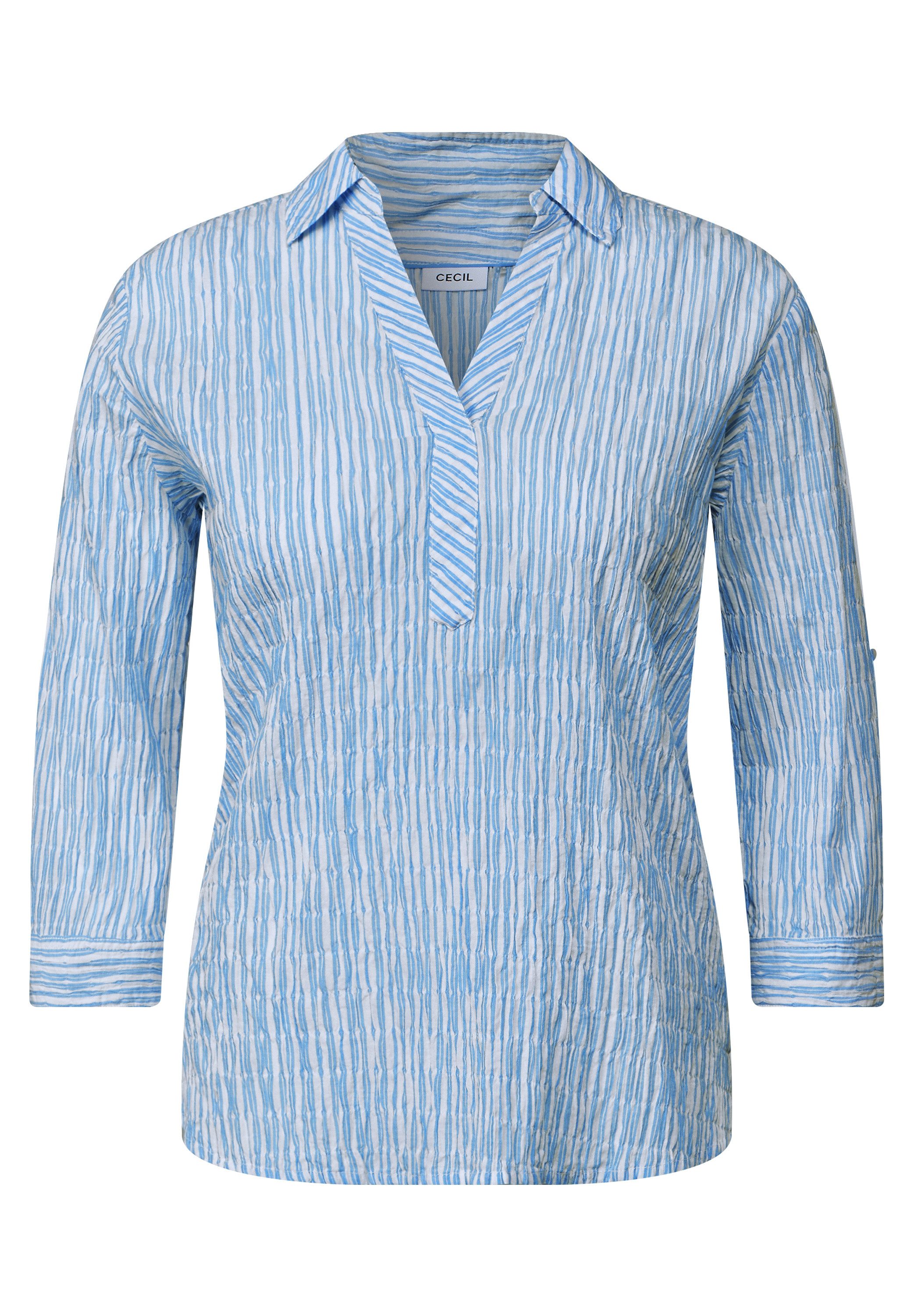 Cecil Klassieke blouse met gestreept seersucker patroon