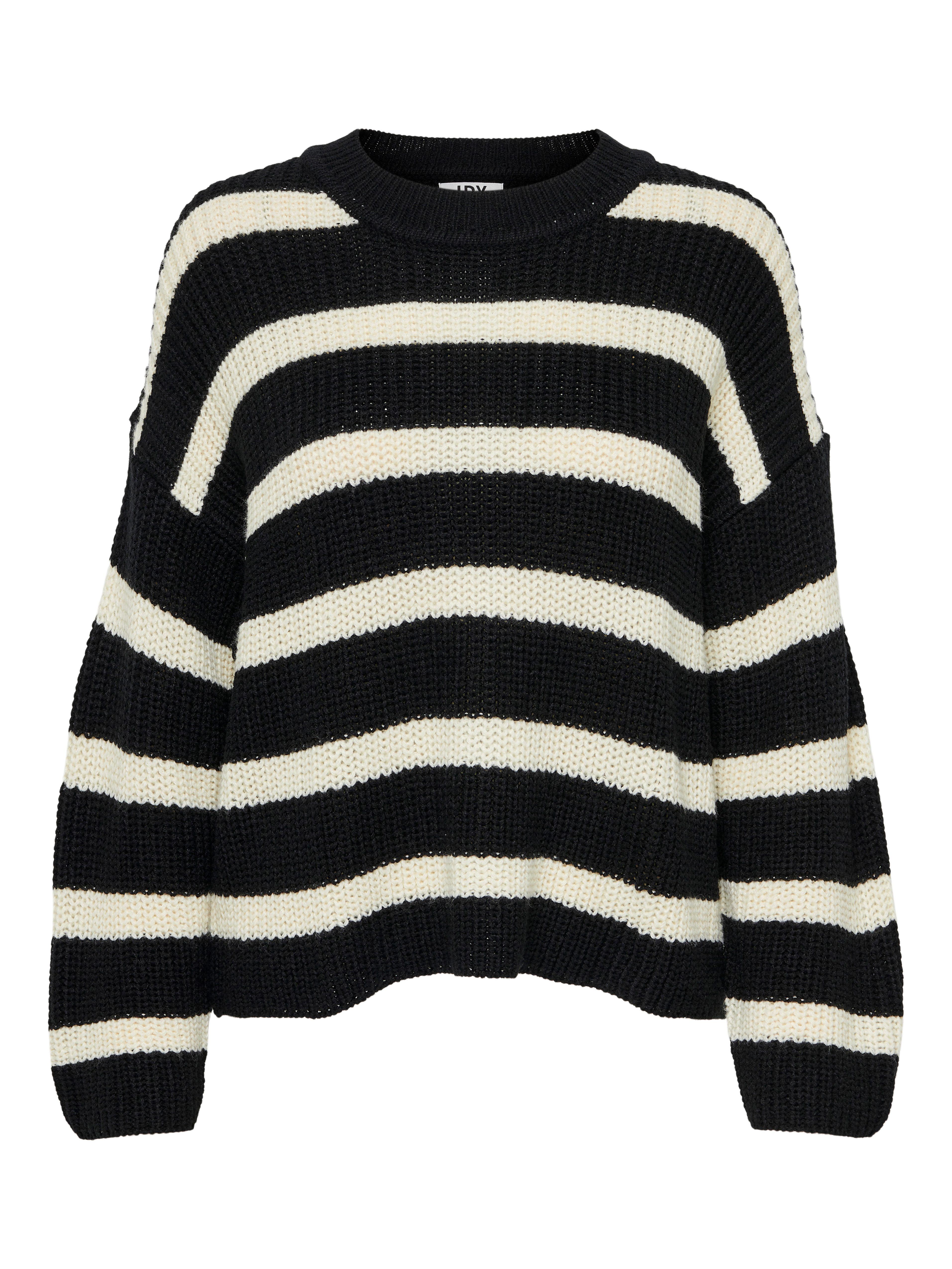 JDY Gebreide trui JDYJUSTY L/S STRIPE PULLOVER KNT NOOS