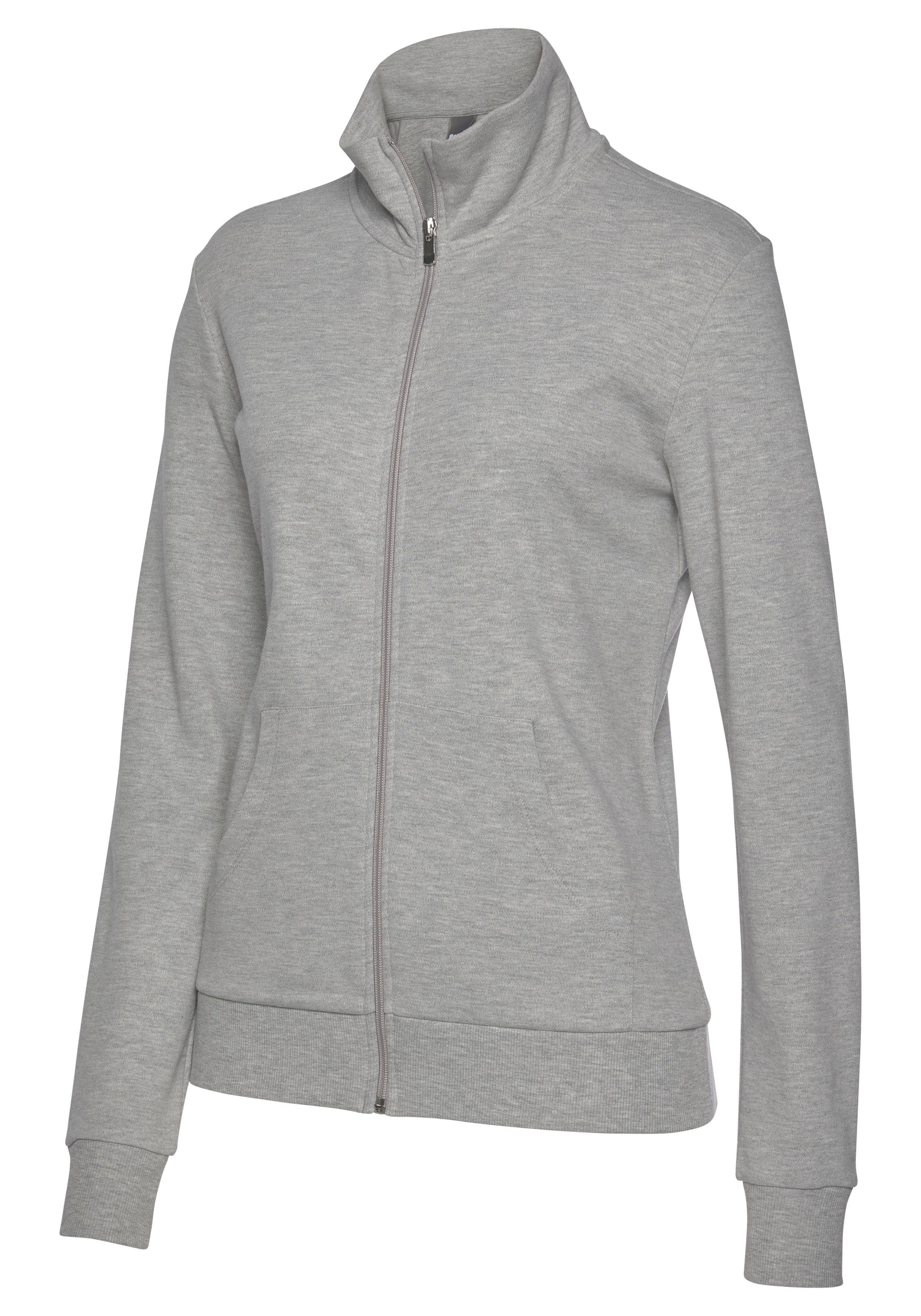 Bench. Loungewear Sweatvest met glanzende logo-borduurwerk op de staande kraag, loungepak