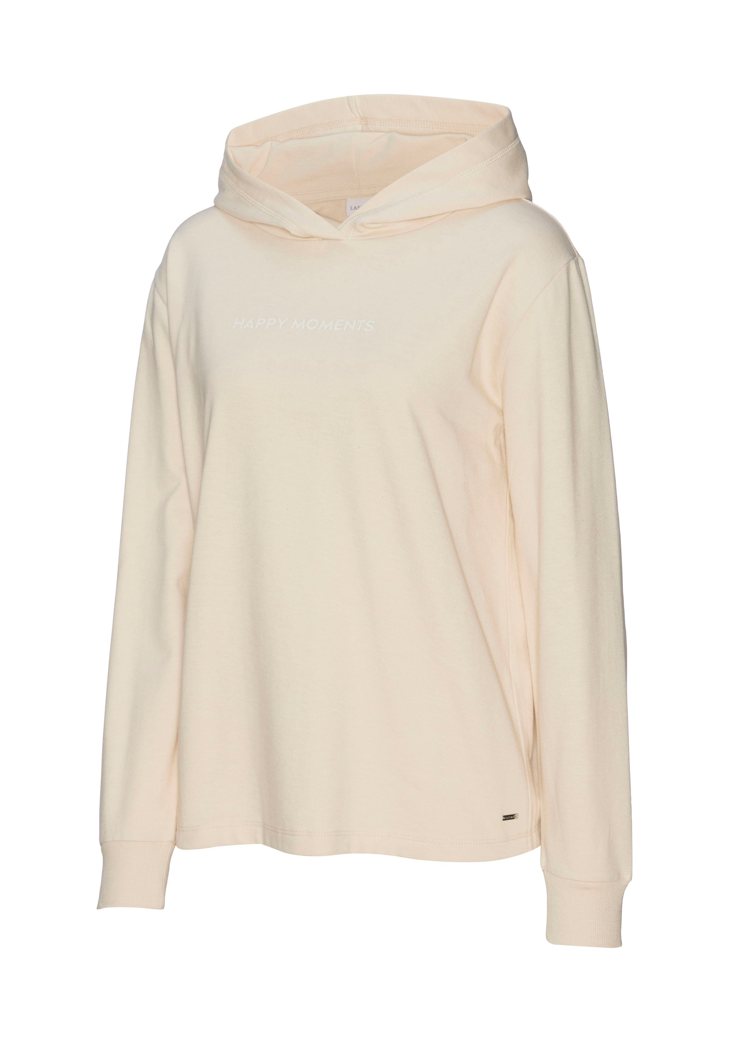 Lascana Hoodie met subtiele frontprint, loungepak