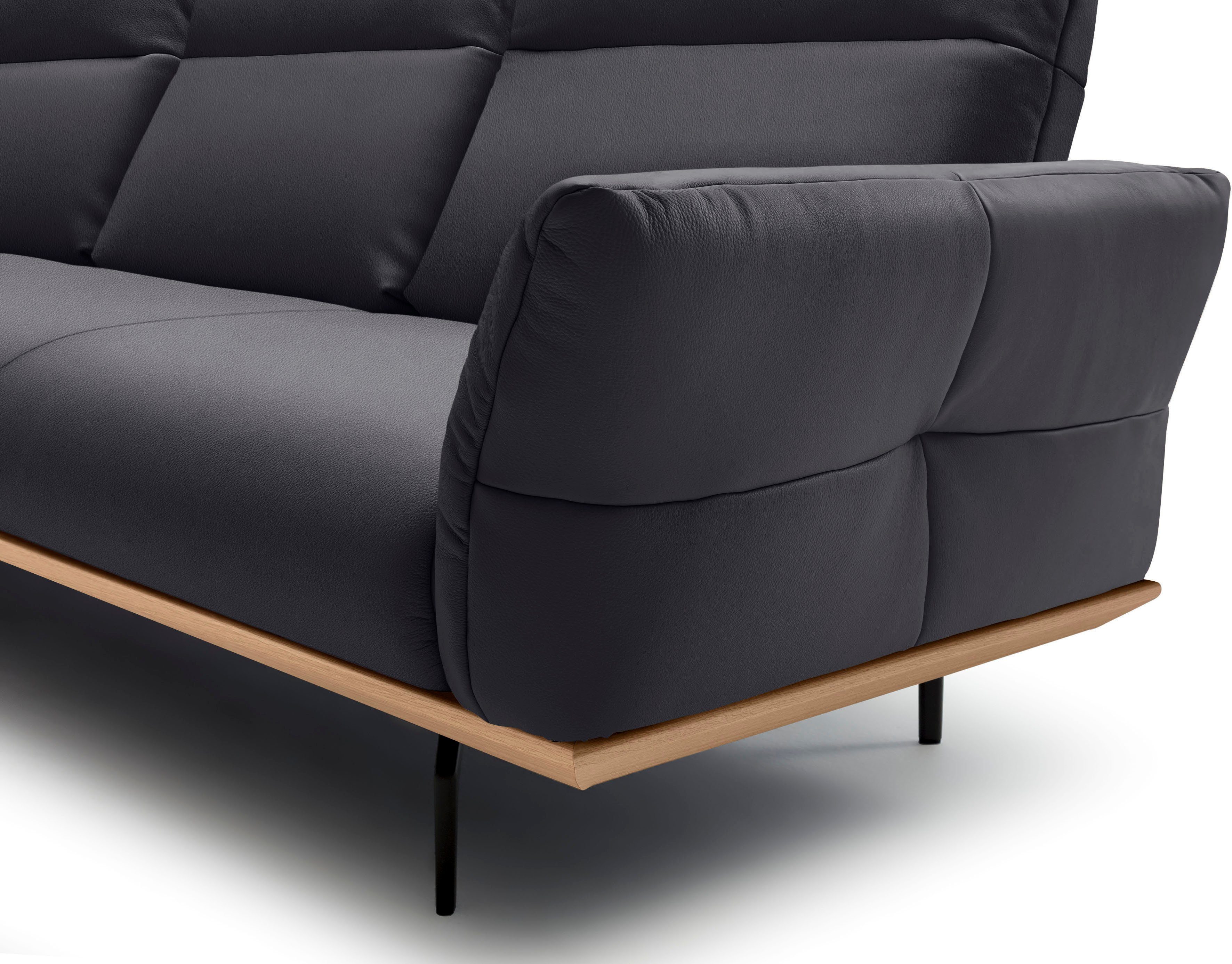 Creation BY ROLF BENZ Hoekbank Hs.460 Sokkel in eiken, onderstel in umbra grijs, breedte 318 cm