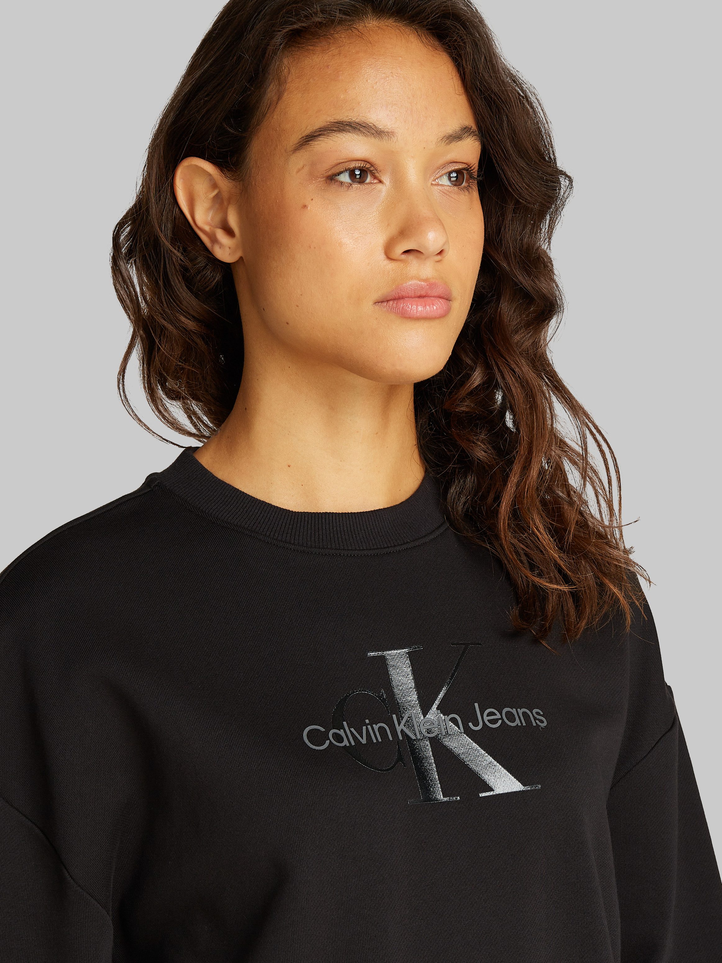 Calvin Klein Sweatshirt GLOSSY MONOLOGO REGULAR CREWNECK