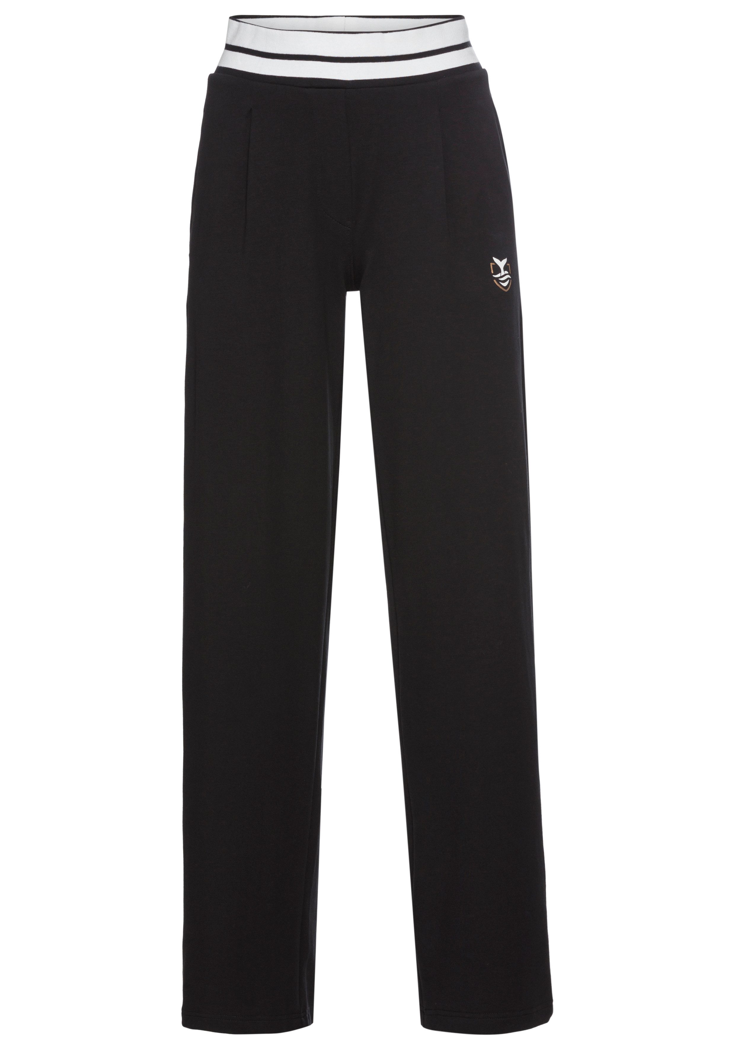 DELMAO Jerseybroek met contrasterende band - nieuwe collectie