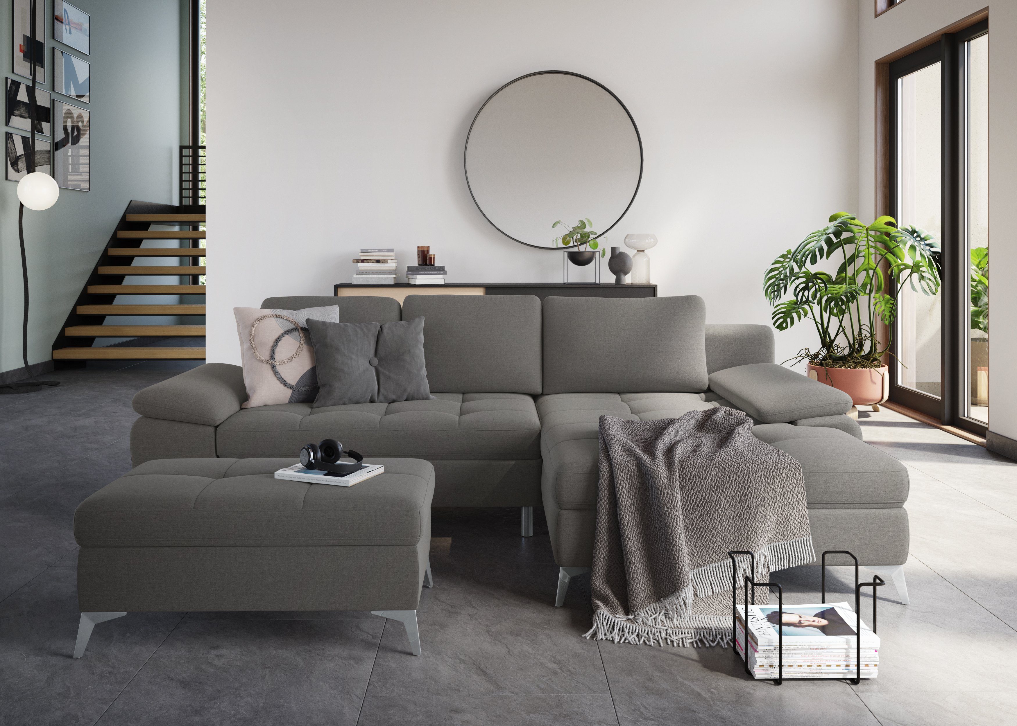 sit&more Hoekbank Latigo L-vorm met récamier, naar keuze met slaapfunctie en bedkist