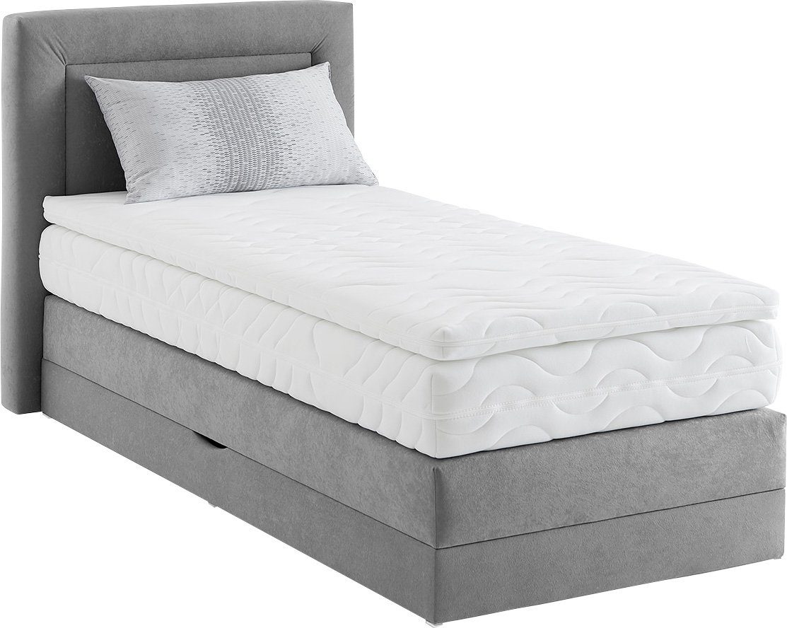 Westfalia Polsterbetten Boxspring naar keuze met bedkist en topmatras boxsprings grijs