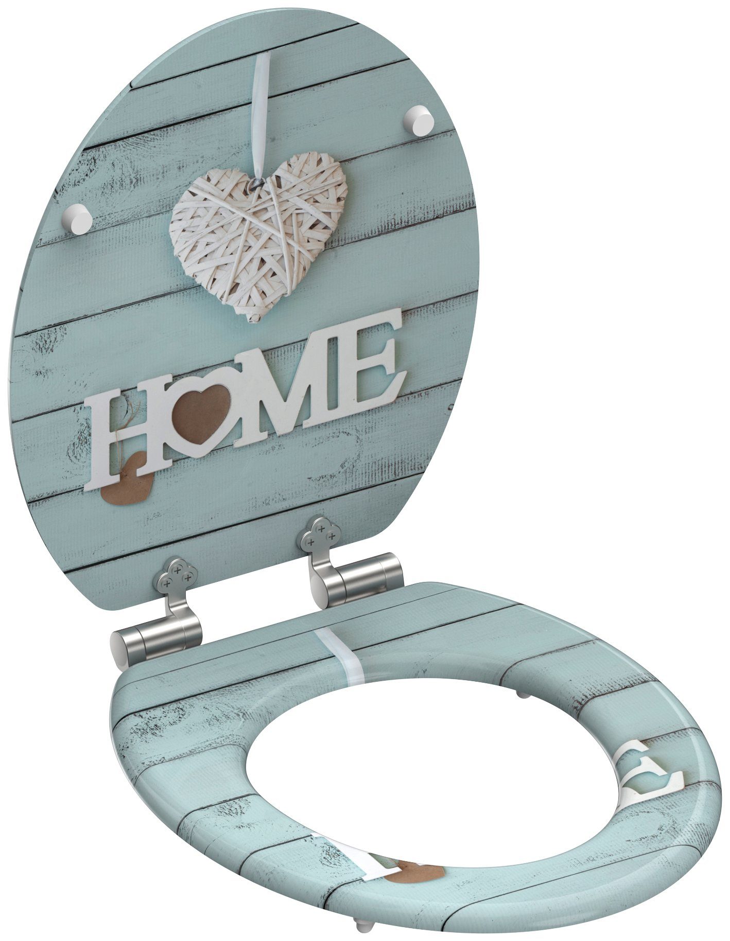 welltime Toiletzitting Home met softclosemechanisme, mdf, krasvast