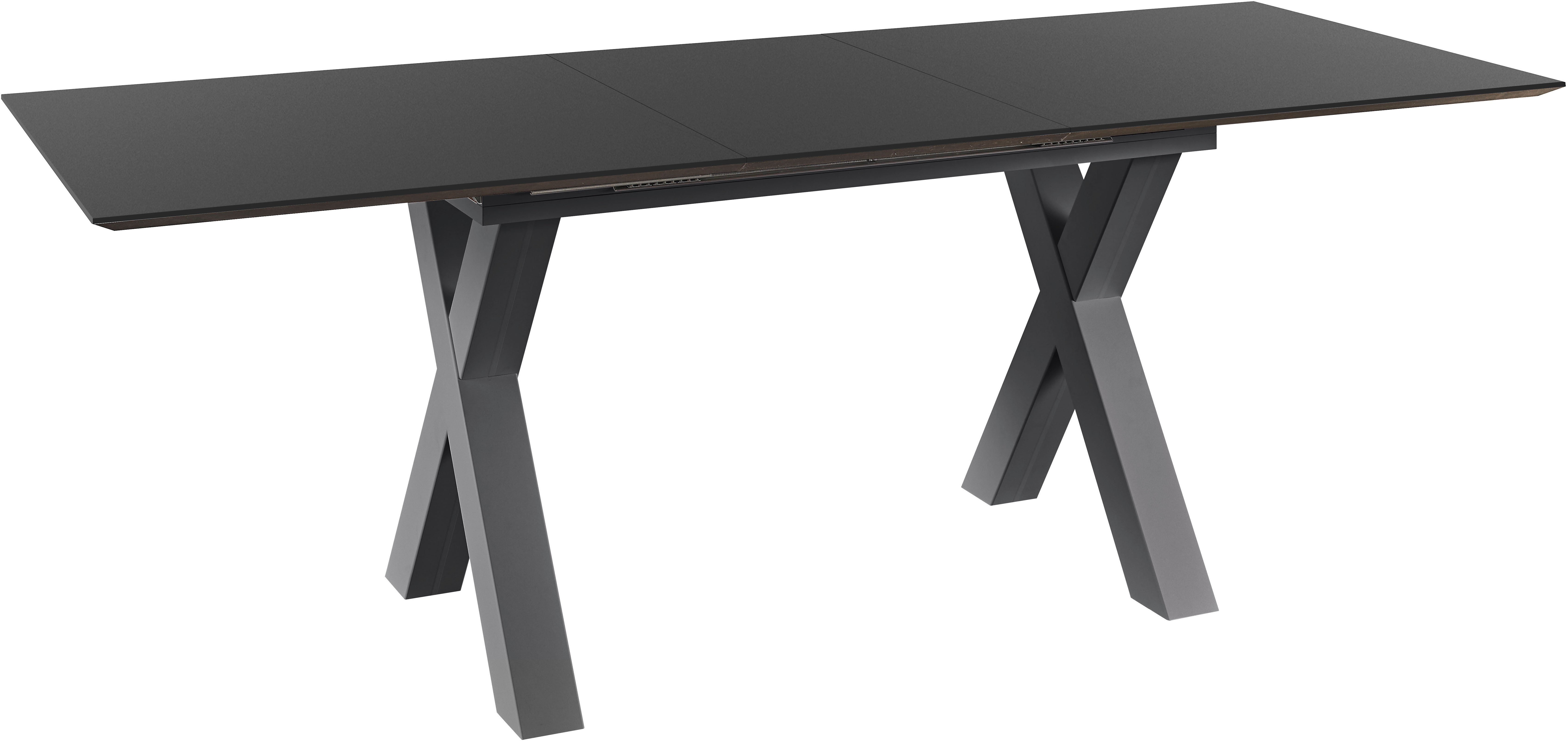 set one by Musterring Eettafel New Atlanta Rechthoekig blad met Zwitserse rand, uitschuifbaar, onderstel in X-vorm