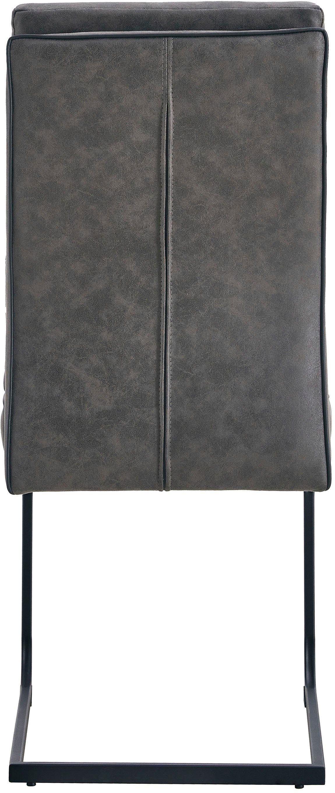 Duo Collection Vrijdragende stoel Marga sledestoel, set van 2 extra verdikking met pocketveringskern, glijders voor de veiligheid (set, 2 stuks)
