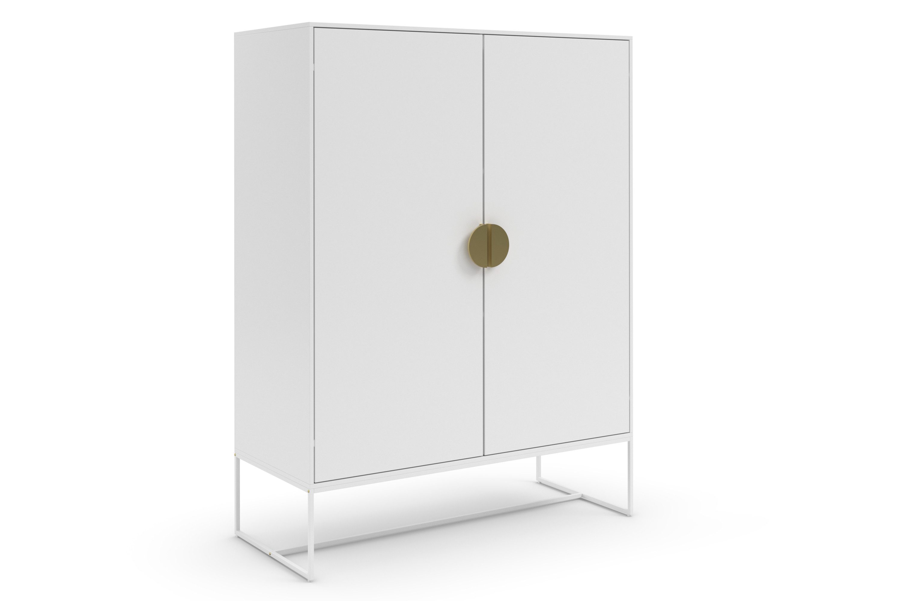 Places of Style Highboard Abito Middenkast met draaiduren en 2 planken, breedte 90 cm
