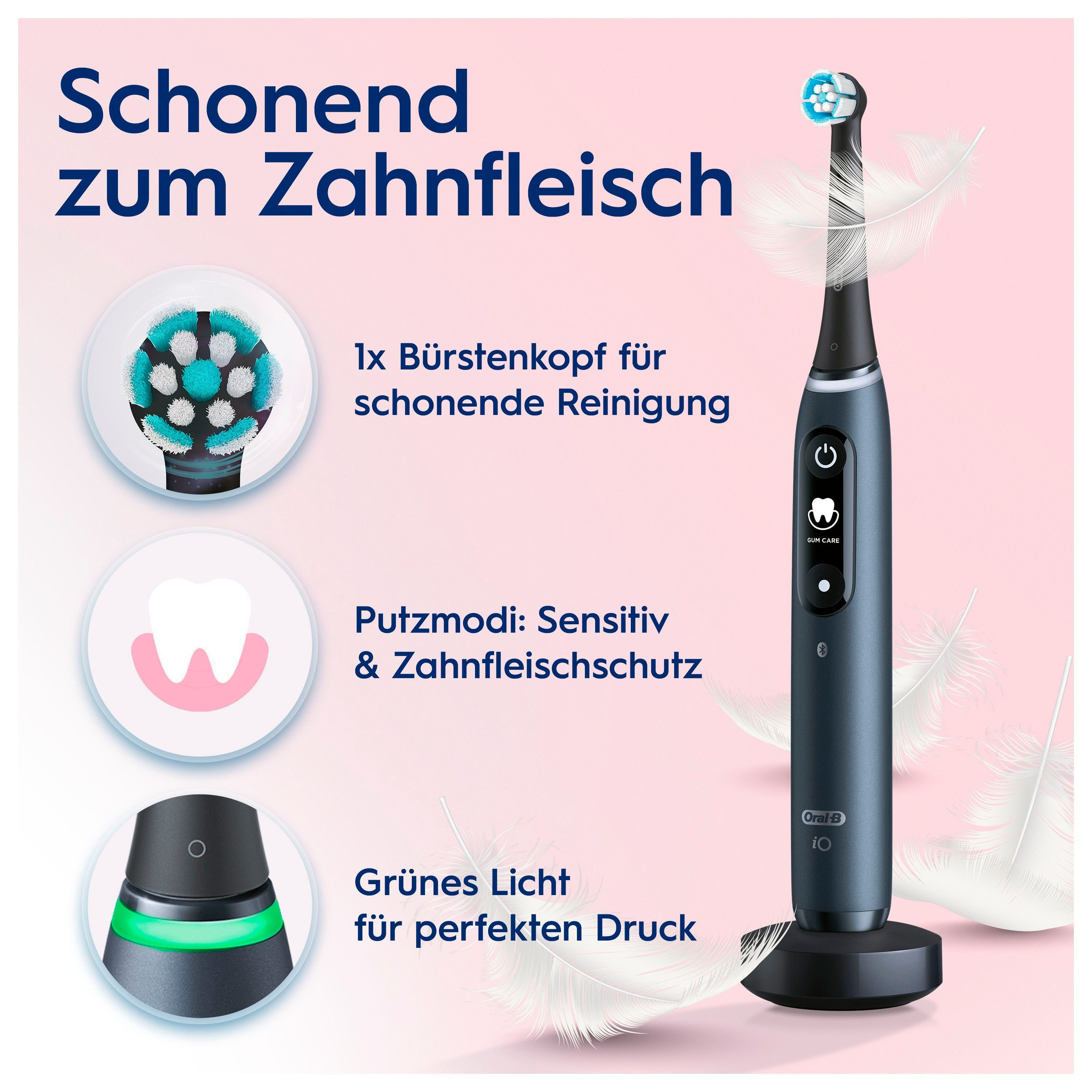 Oral B Elektrische tandenborstel IO 7 met magnet technologie, display, 5 reinigingsstanden, reisetui