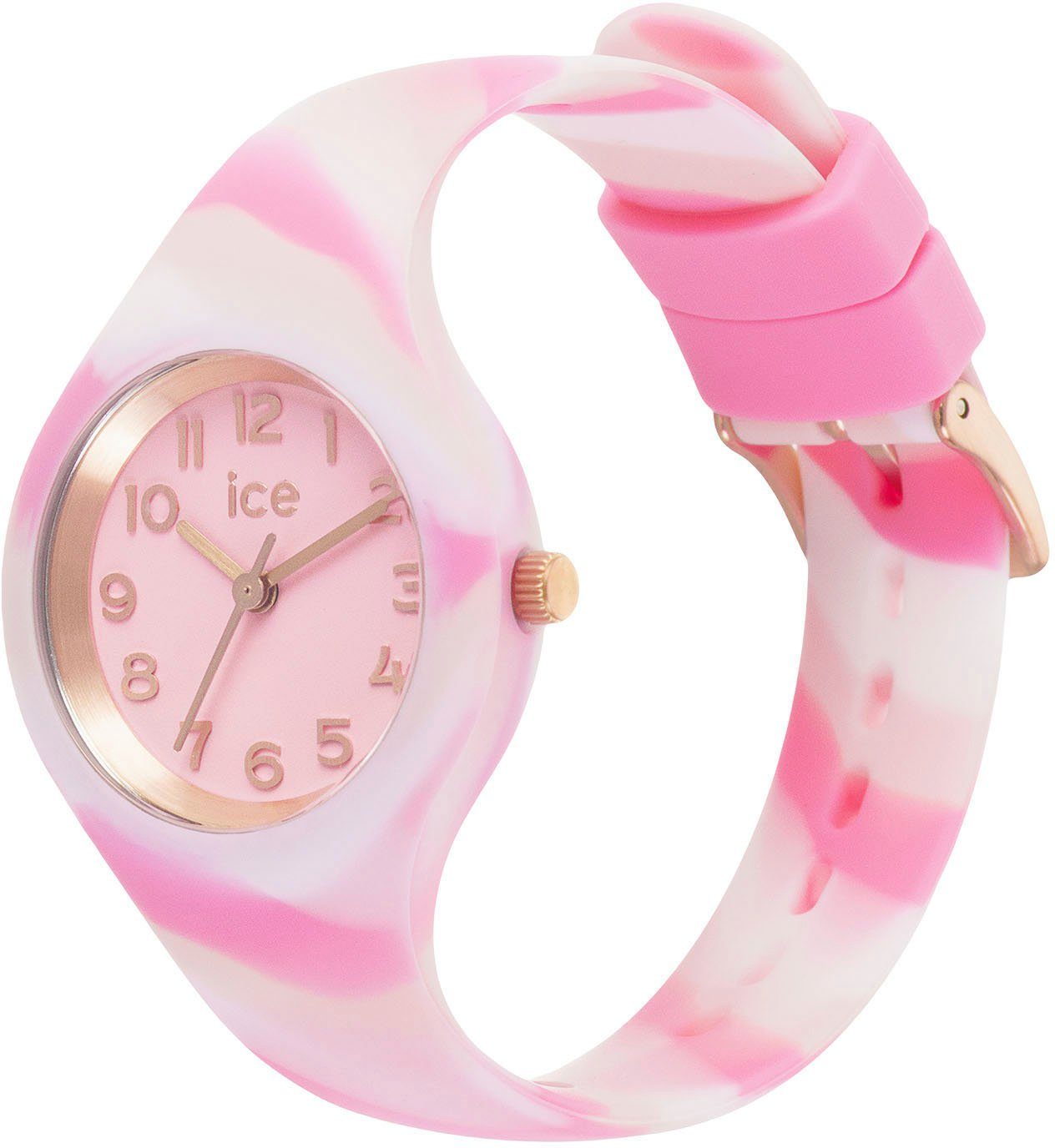 ice-watch Kwartshorloge ICE tie and dye - Pink shades - Extra-Small - 3H, 021011 Polshorloge, kinderhorloge, leerhorloge, meisjes, schoolbegin, cadeau-idee