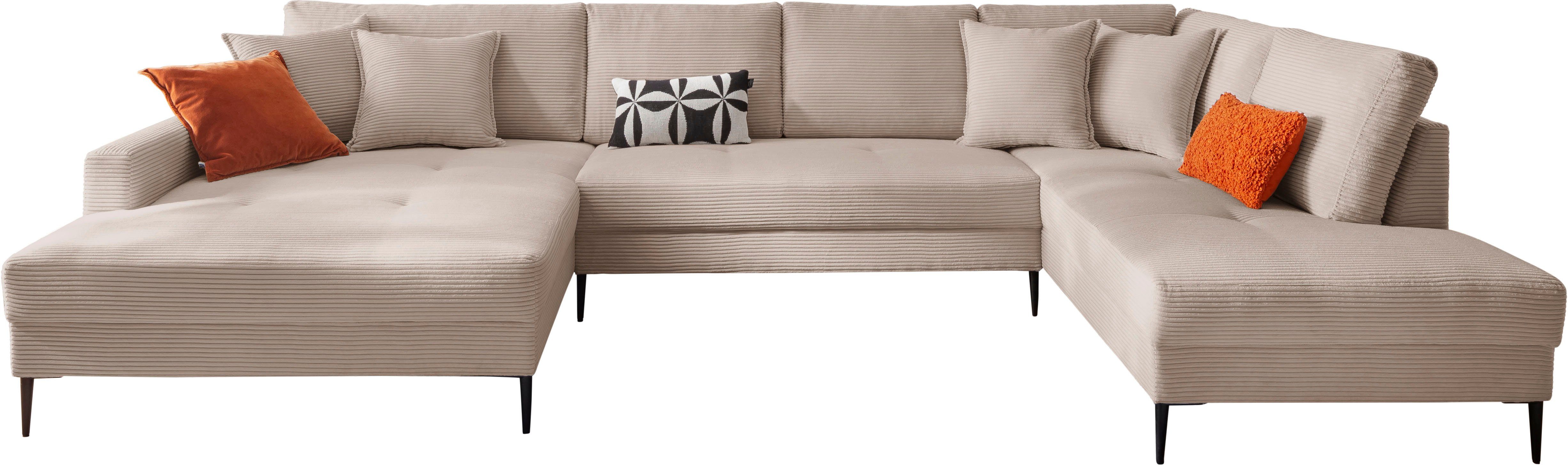 Trends by HG Zithoek SUMMER U-vorm in cordstof met metalen voet