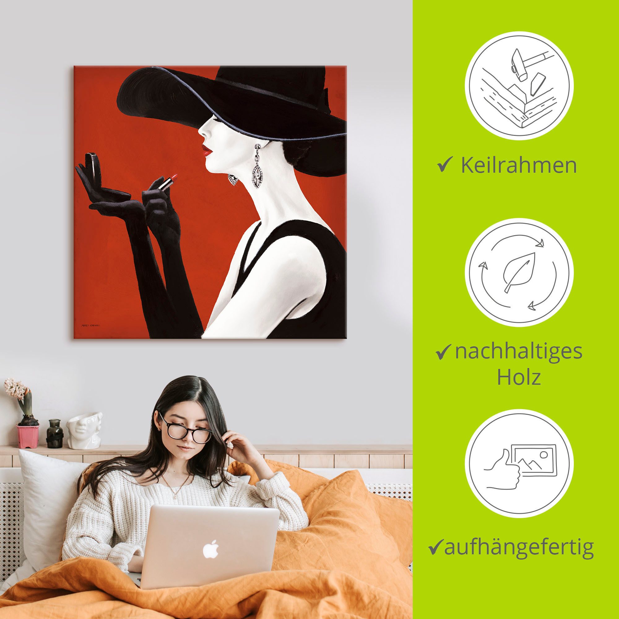 Artland Artprint Chapeau II als artprint op linnen, poster, muursticker in verschillende maten