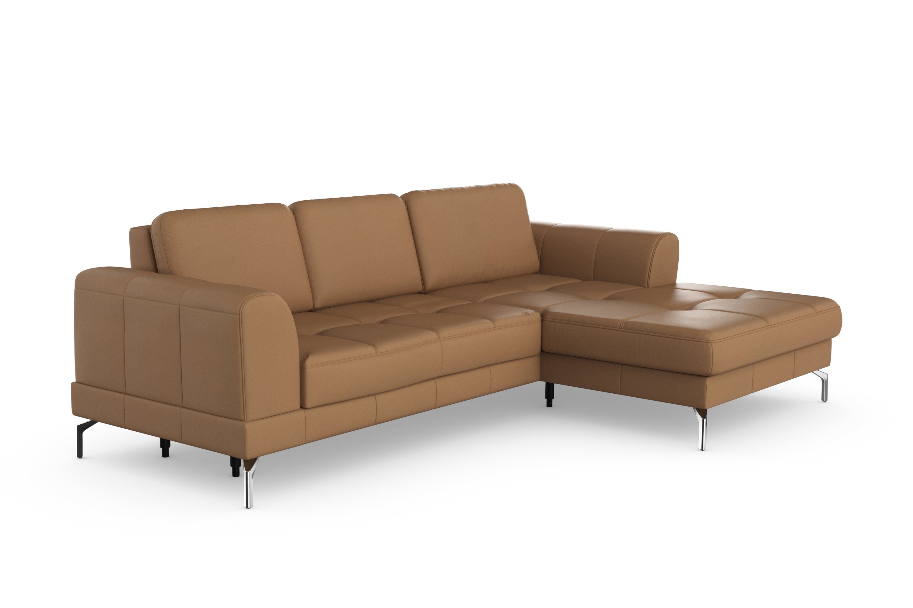 sit&more Hoekbank Bendigo L-vorm inclusief zitdiepteverstelling, bodemvrijheid 15 cm, 2 pootkleuren