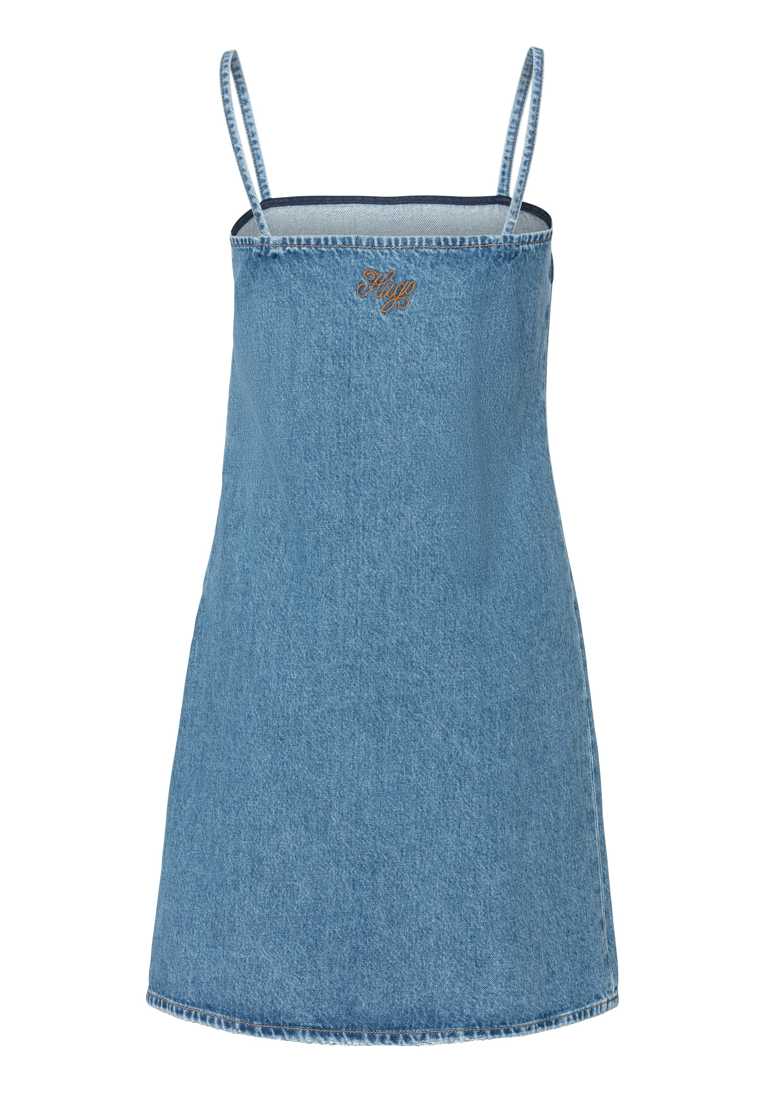 HUGO Blue Jeans jurk met spaghettibandjes
