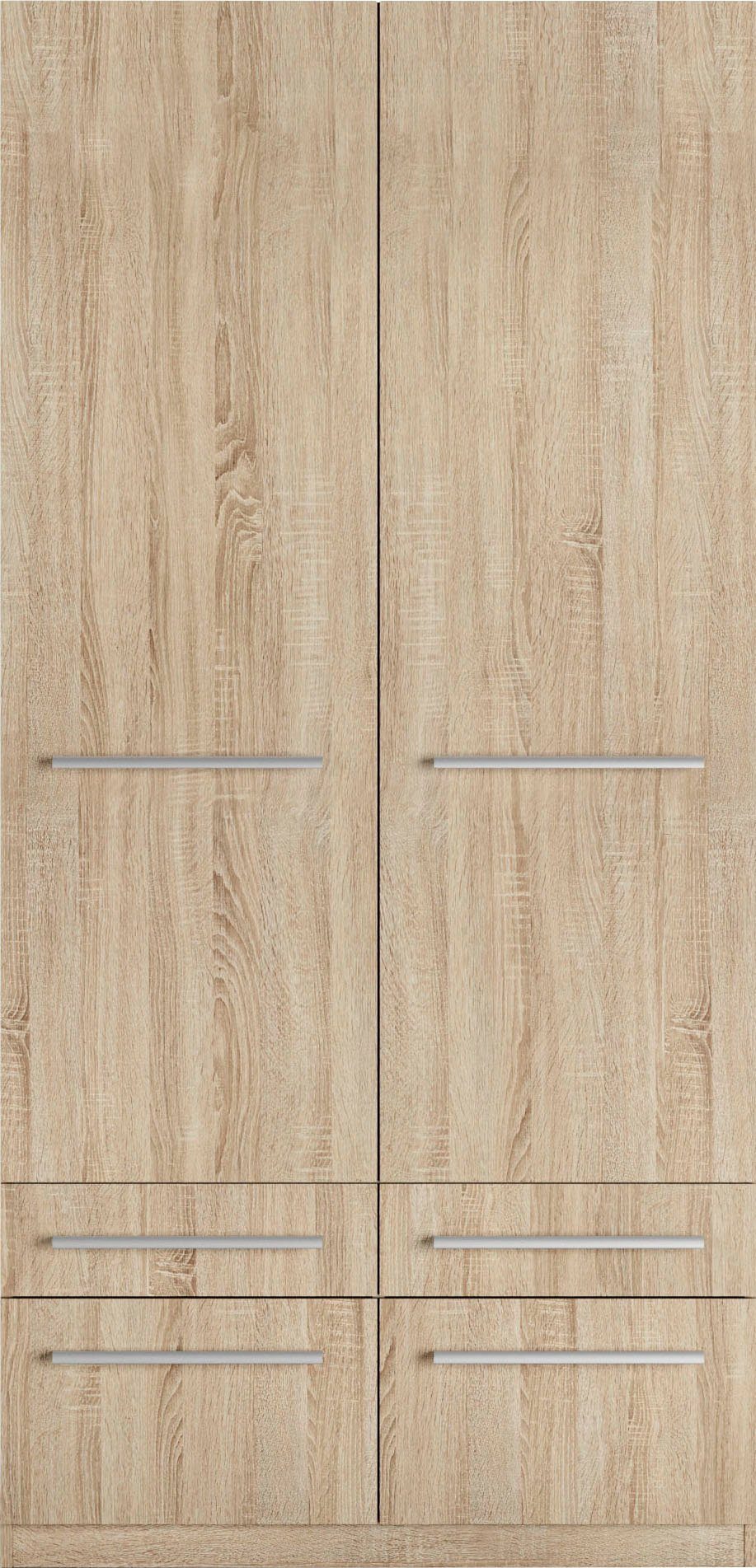 priess Kledingkast Kast garderobe waskast Barcelona in 5 breedtes veel opbergruimte, ruime lades, met spiegel, made in germany