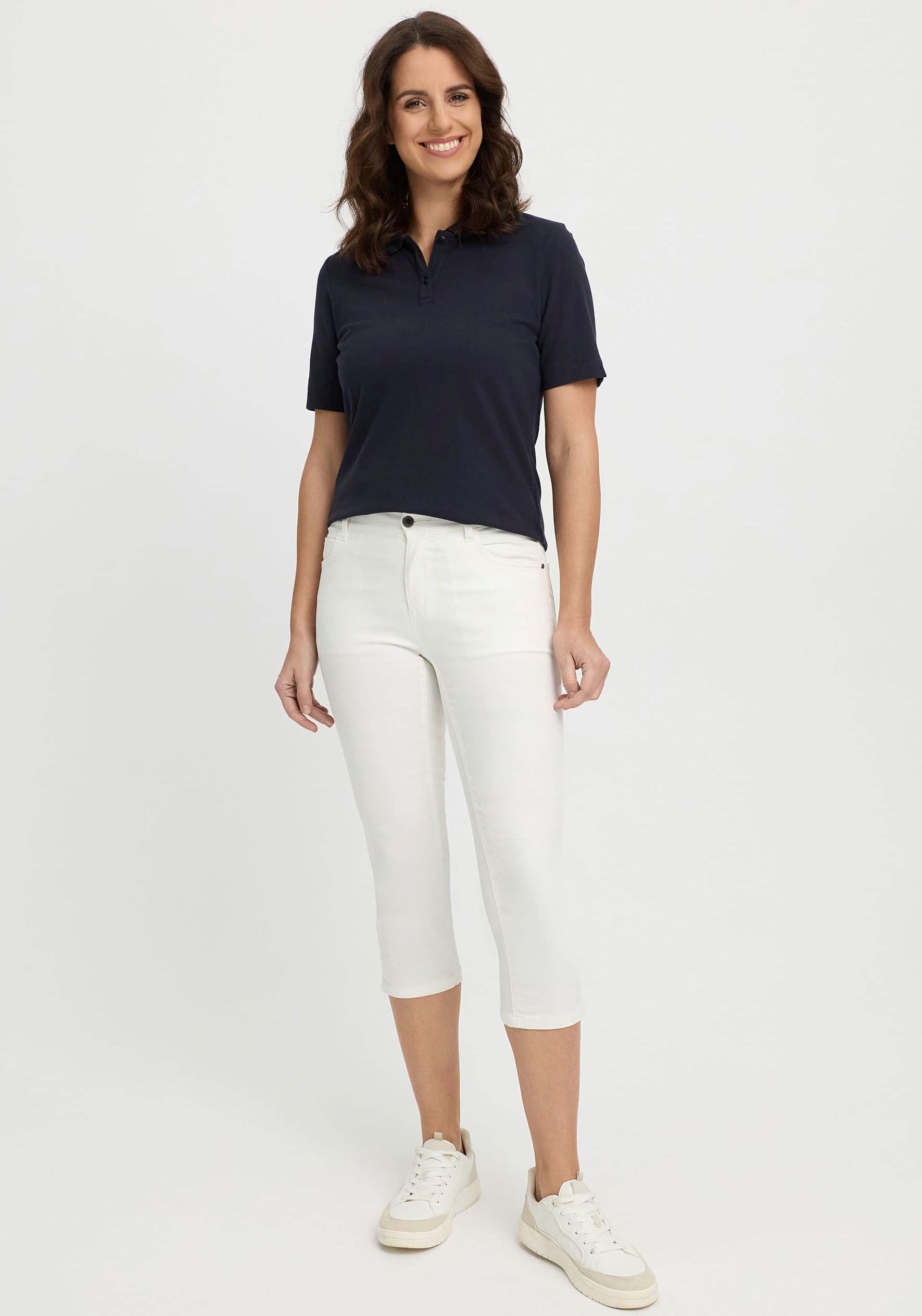 wonderjeans Capri jeans met kleine splitjes onder aan de pijpen