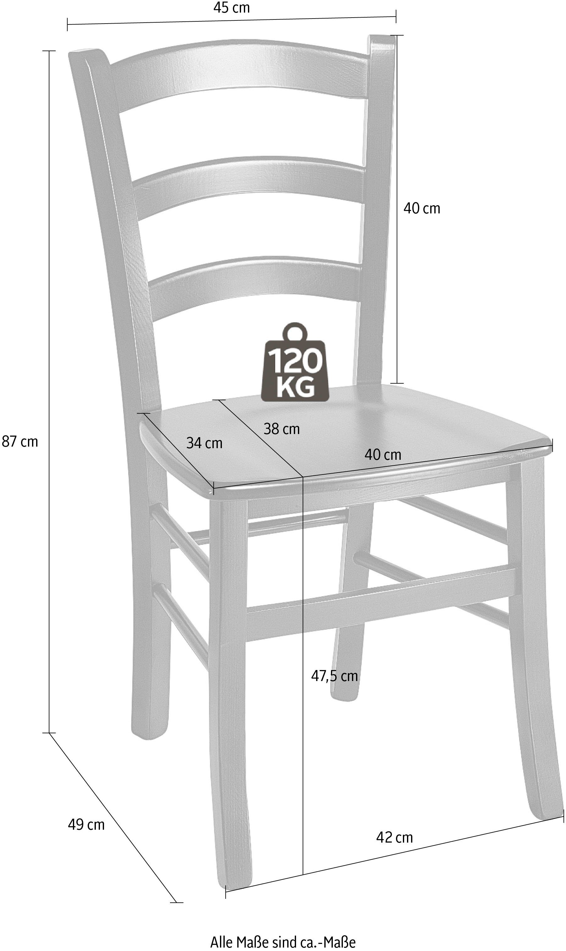 Home affaire Eetkamerstoel Super Paesana van massief beukenhout (set, 2 stuks)