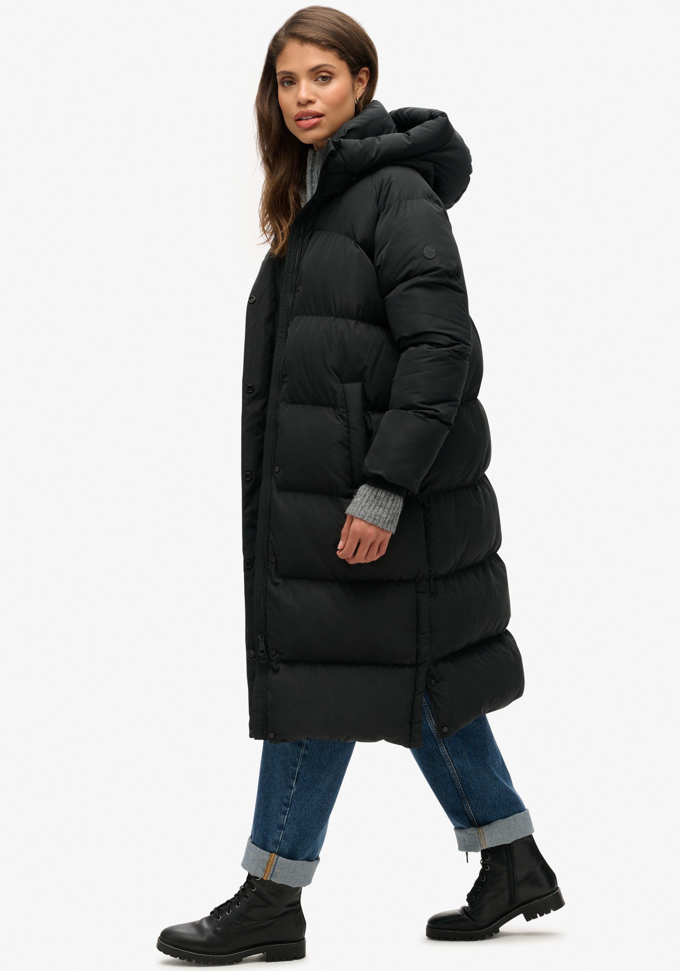 Superdry Gewatteerde jas Longline Hooded Puffer Jacket